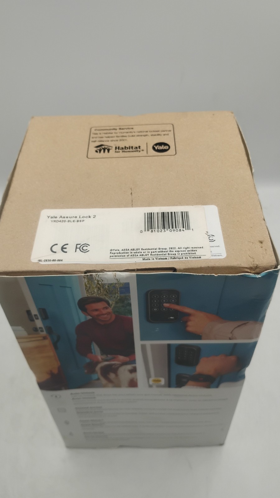 Yale Assure Lock 2 Smart Touch Entry Keypad Deadbolt Black Suede YRD420-BLE-BSP