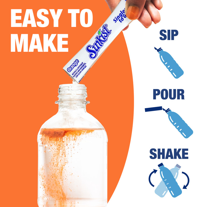Sunkist Zero Sugar Variety Pack Singles-to-Go Powdered Drink Mix, 30 Count Packe