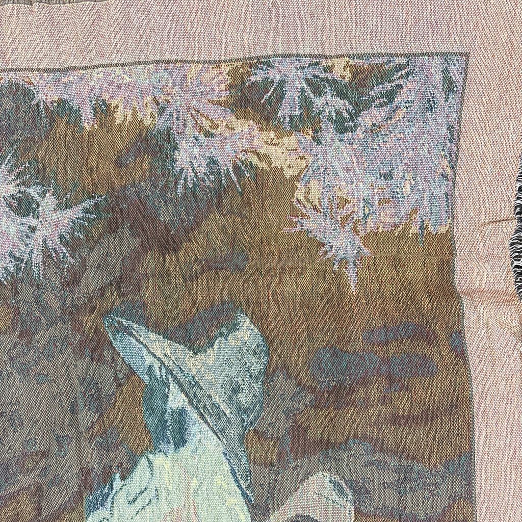 vintageラグ ブランケット タペストリー Golf Art 90s 1999 USA 星条旗 Rug Throw Blanket Sport 2585