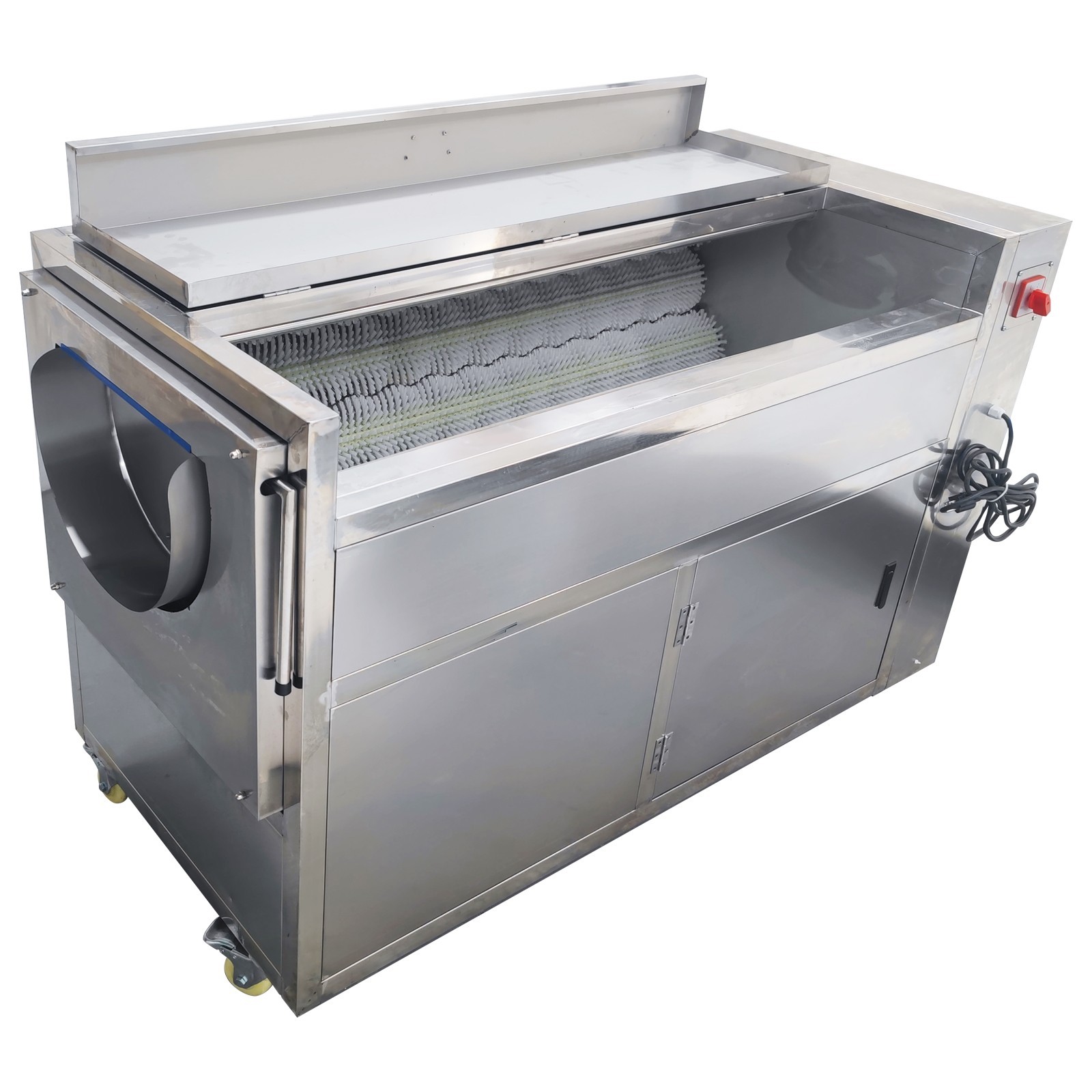 110V Automatic Electric Rolling Peeling Machine 70kg Capacity 4HP Carrot Potato