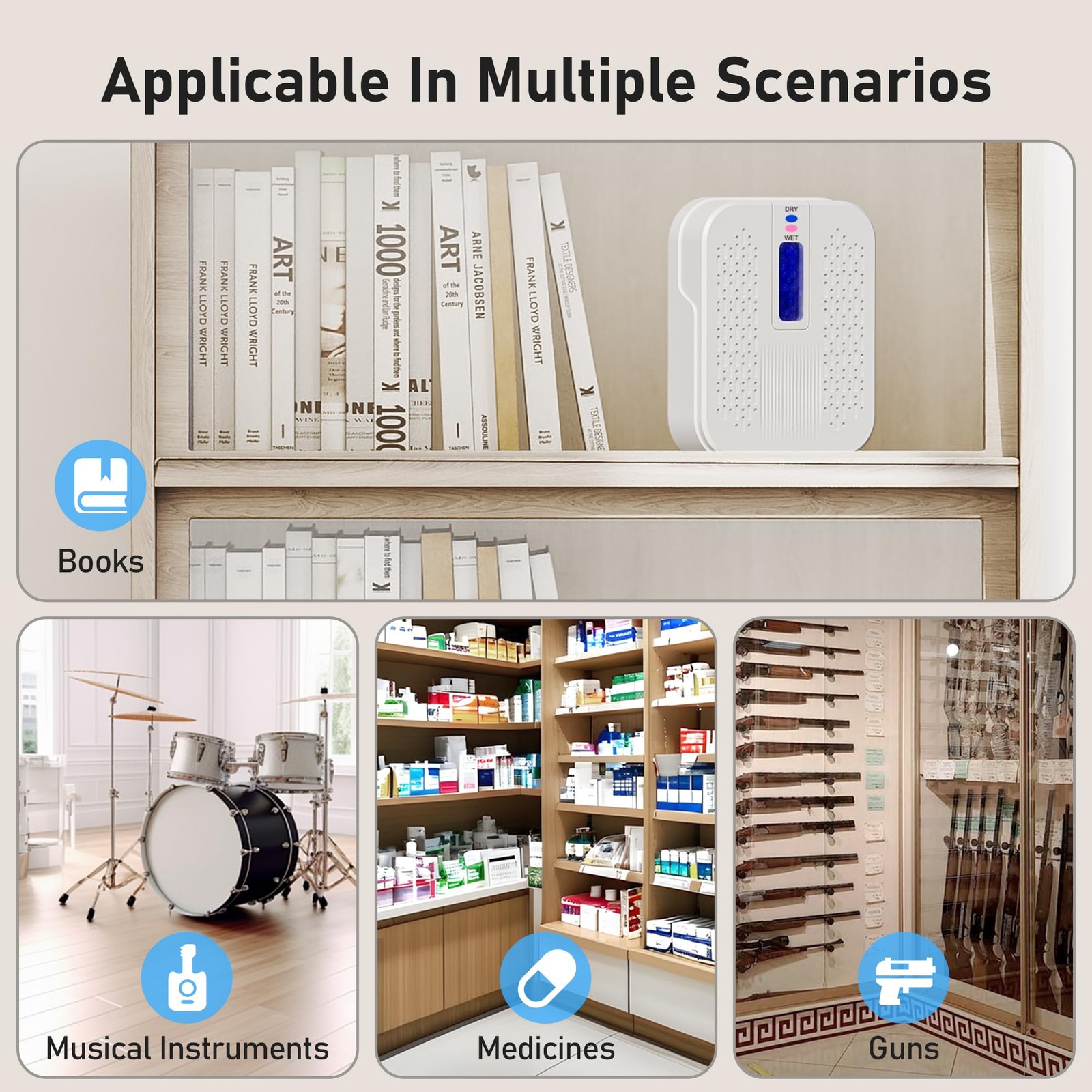 Rechargeable Small Dehumidifier Portable Mini For Bathroom Closet Car Wardrobe