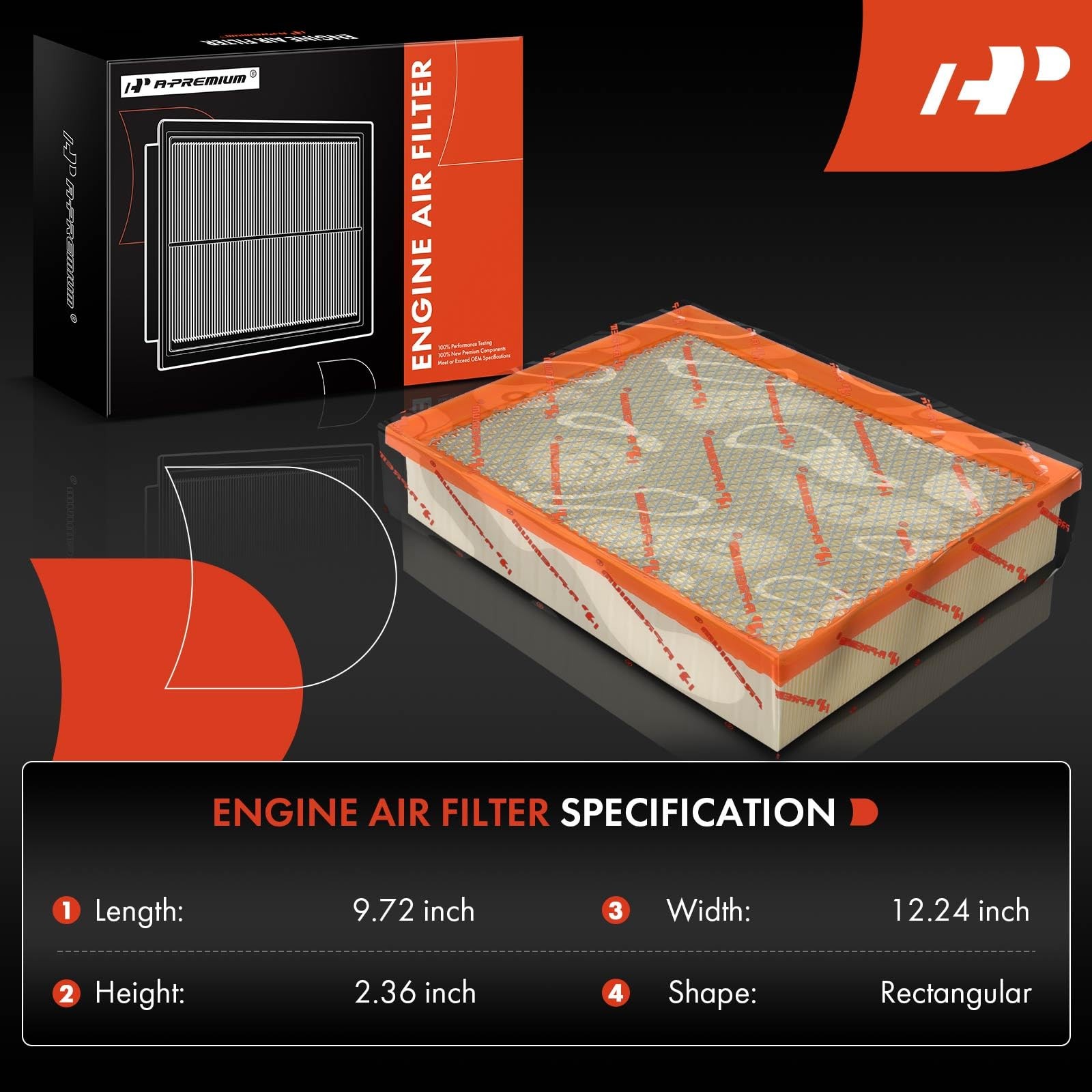 2-PC Engine & Cabin Air Filter Carbon for Grand Cherokee/Durango 11-22 3.6L 5.7L