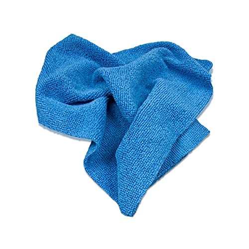200GSM Microfiber Cleaning and Drying Cloths with Dispenser 12 x 12 in Blue