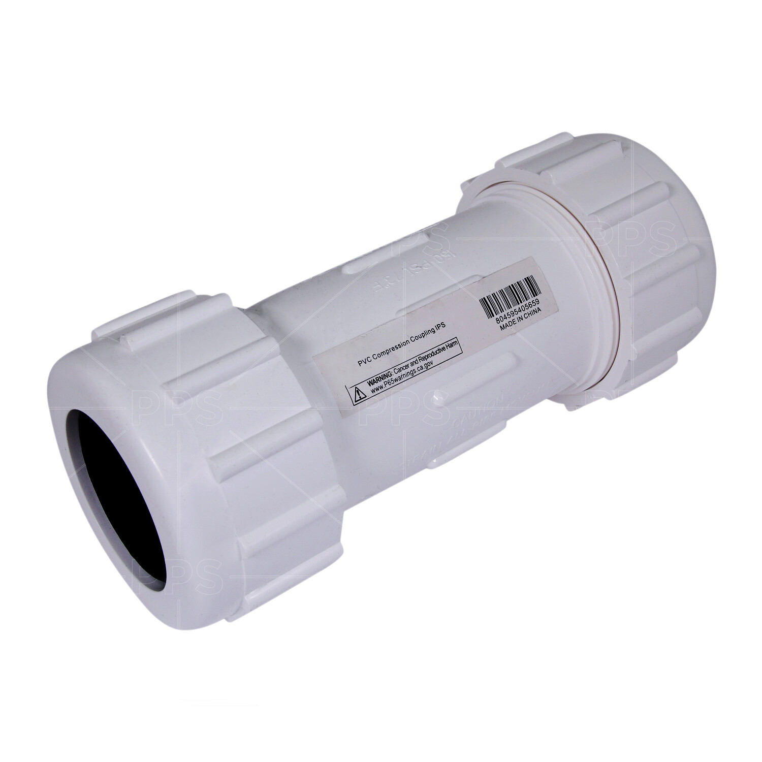 PVC Compression Coupling Pipe Fitting White Plastic Size 1/2″ to 4″ USA Stock