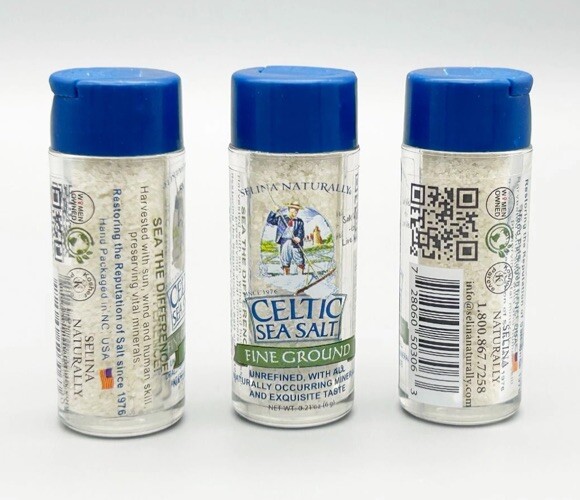 AUTHENTIC Celtic Sea Salt Fine Ground Mineral Brand Travel Pocket Shaker 6 Grams