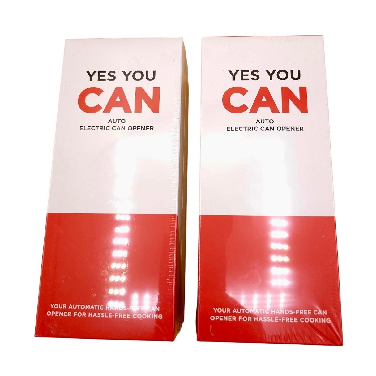 (2) Kitchen Mama Yes You Can Auto Can Openers Red One-Touch Easy To Use Set of 2