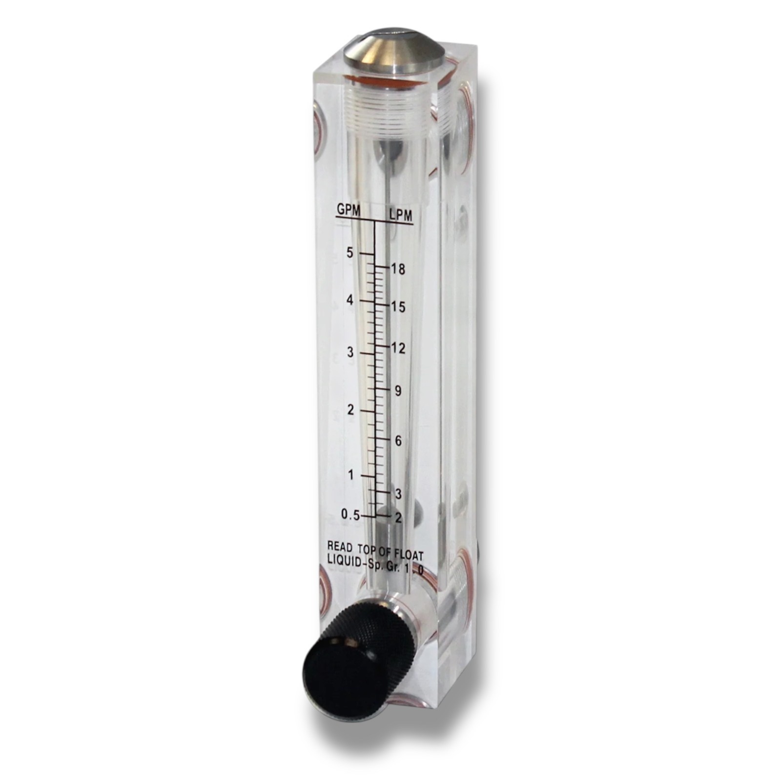 Axeon 205104 Flow Meter 1-5 GPM, SS Valve 1/2″ MNPT
