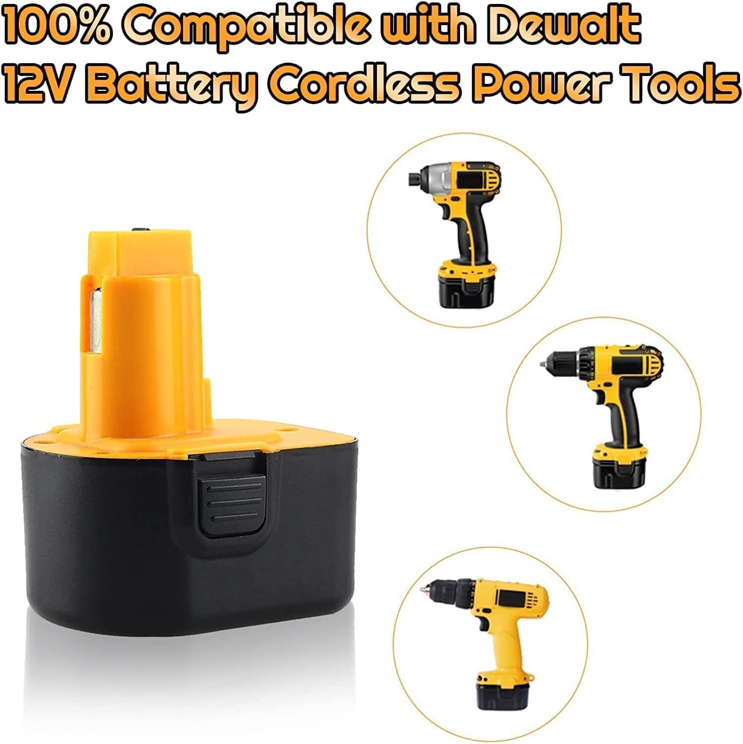 12 Volt Replacement For DEWALT DC9071 12V Battery DW9071 DW9072 DC9740 DW940
