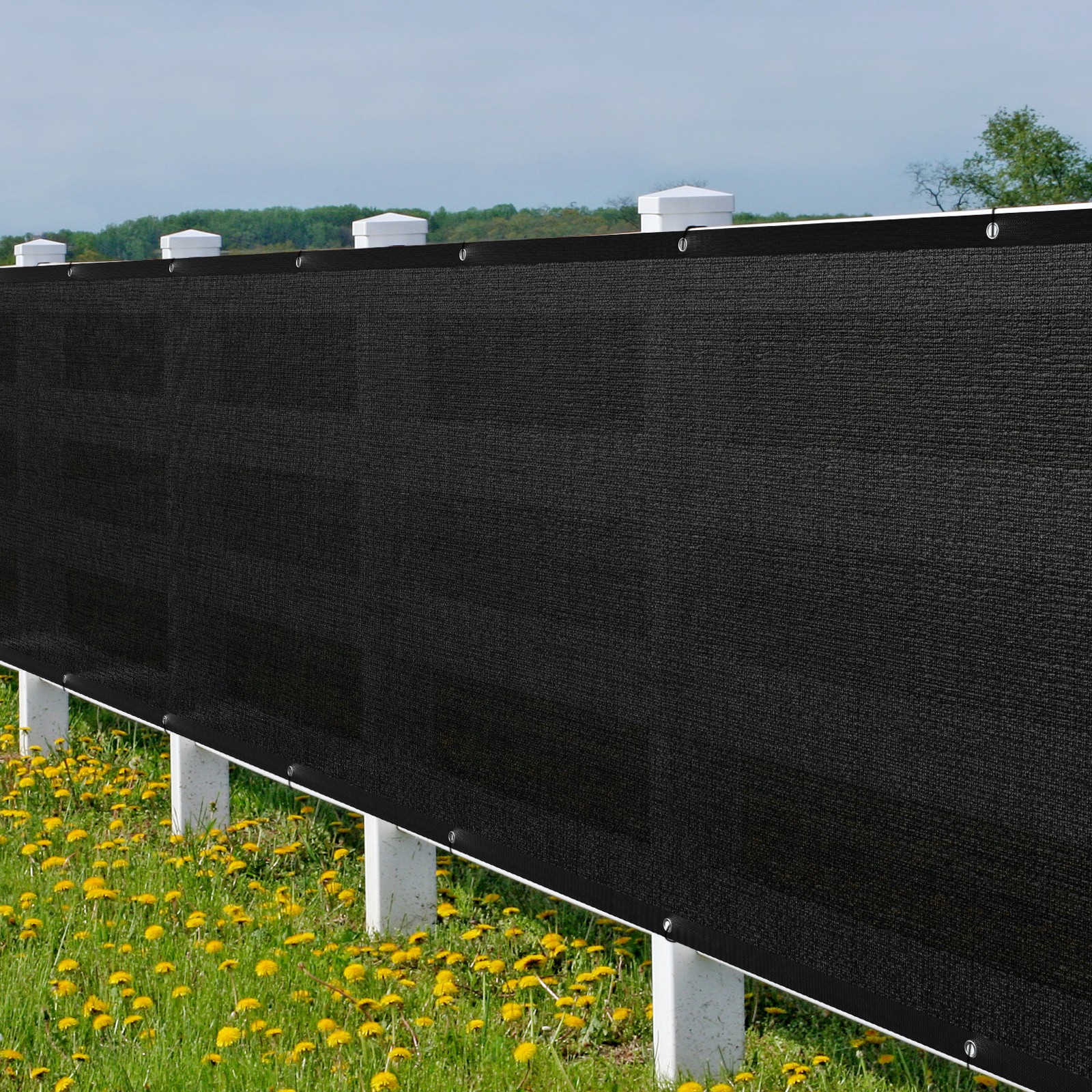 4′ 5′ 6’x50′ Windscreen Privacy Fence Screen Shade Cover Fabric Mesh Garden Tarp