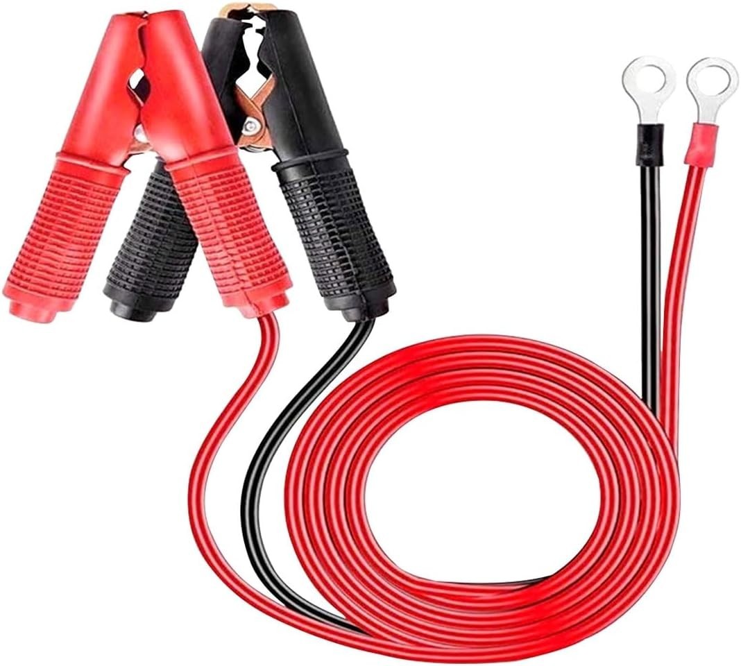 2PCS Alligator Clips Booster Jumper Cable 13 AWG 3.3FT Car Battery Jumper Cables