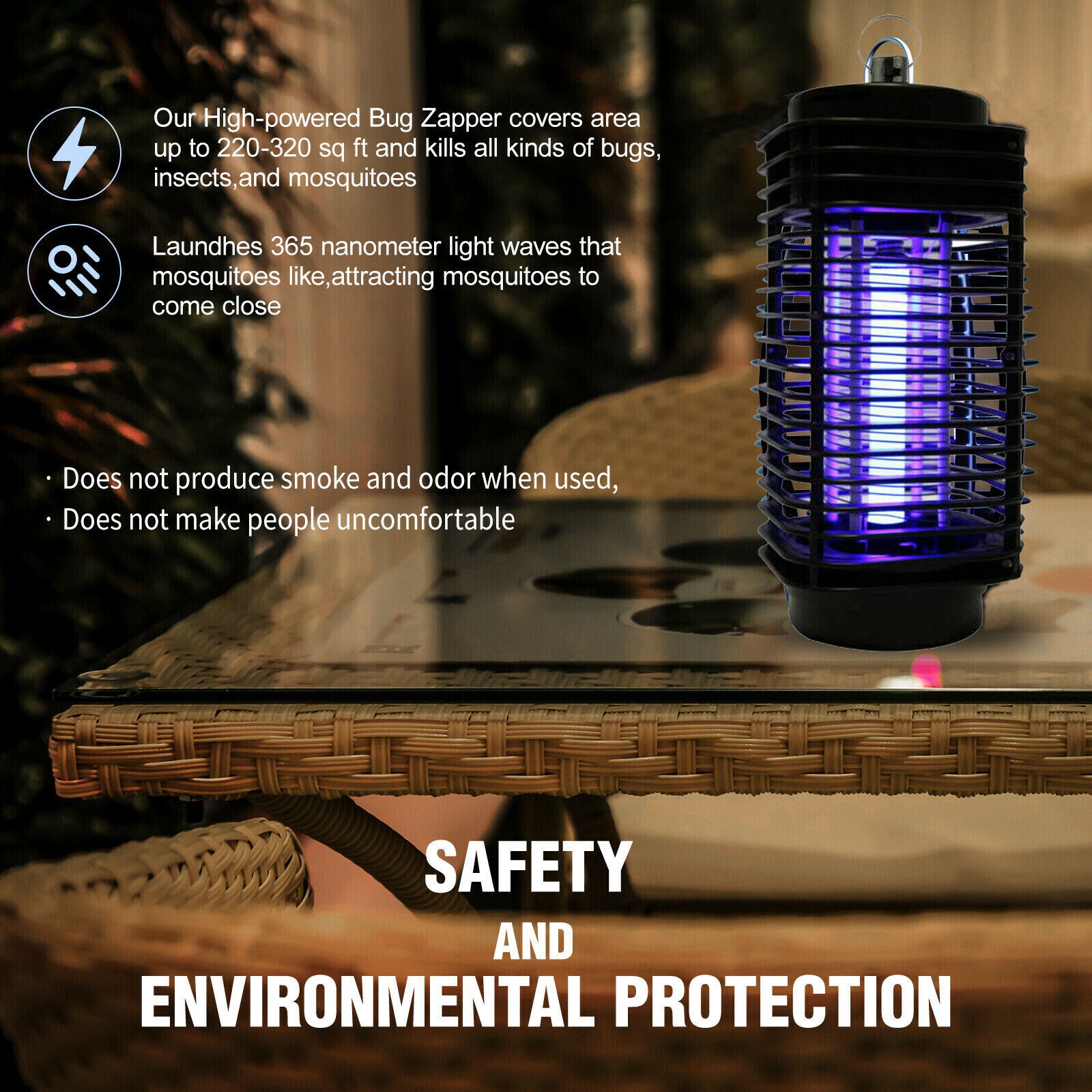 2Pack Electric Mosquito Fly Bug Insect Zapper Killer Trap Pest Control Lamp 110V