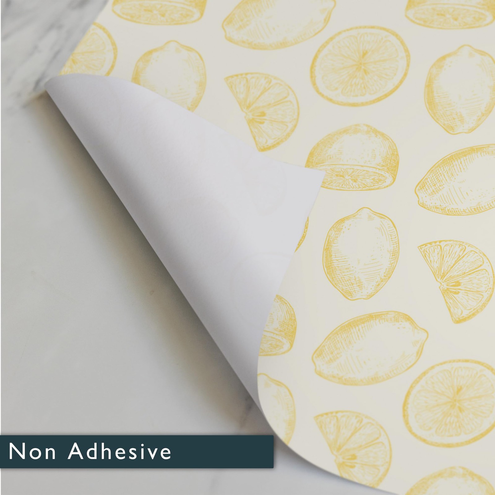 UNSCENTED & Wipe Clean Drawer Liners with a Yellow Lemons Design – Perfect fo…