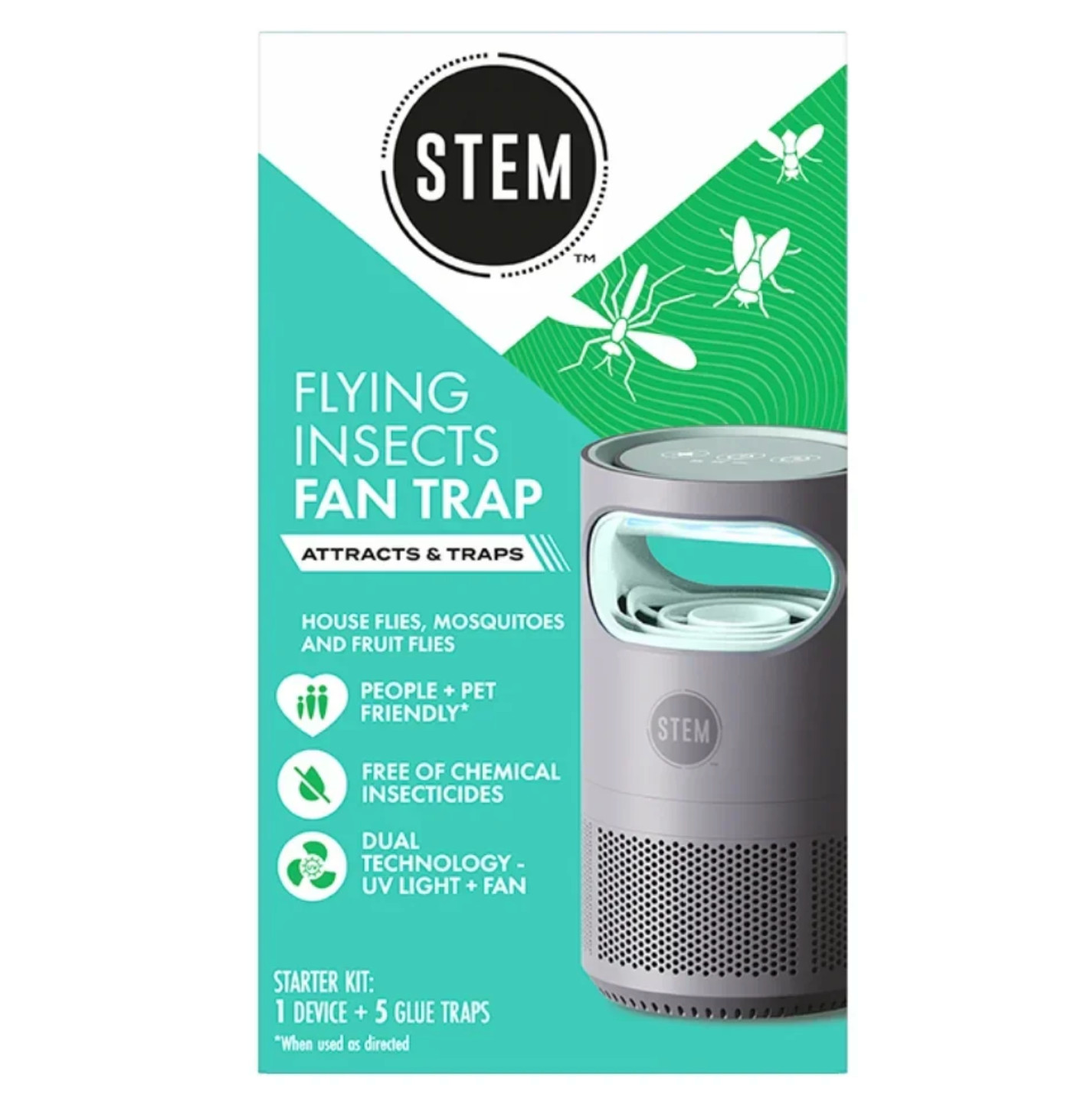 STEM Flying Insects Fan Trap Starter Kit: 1 Device + 5 Glue Traps