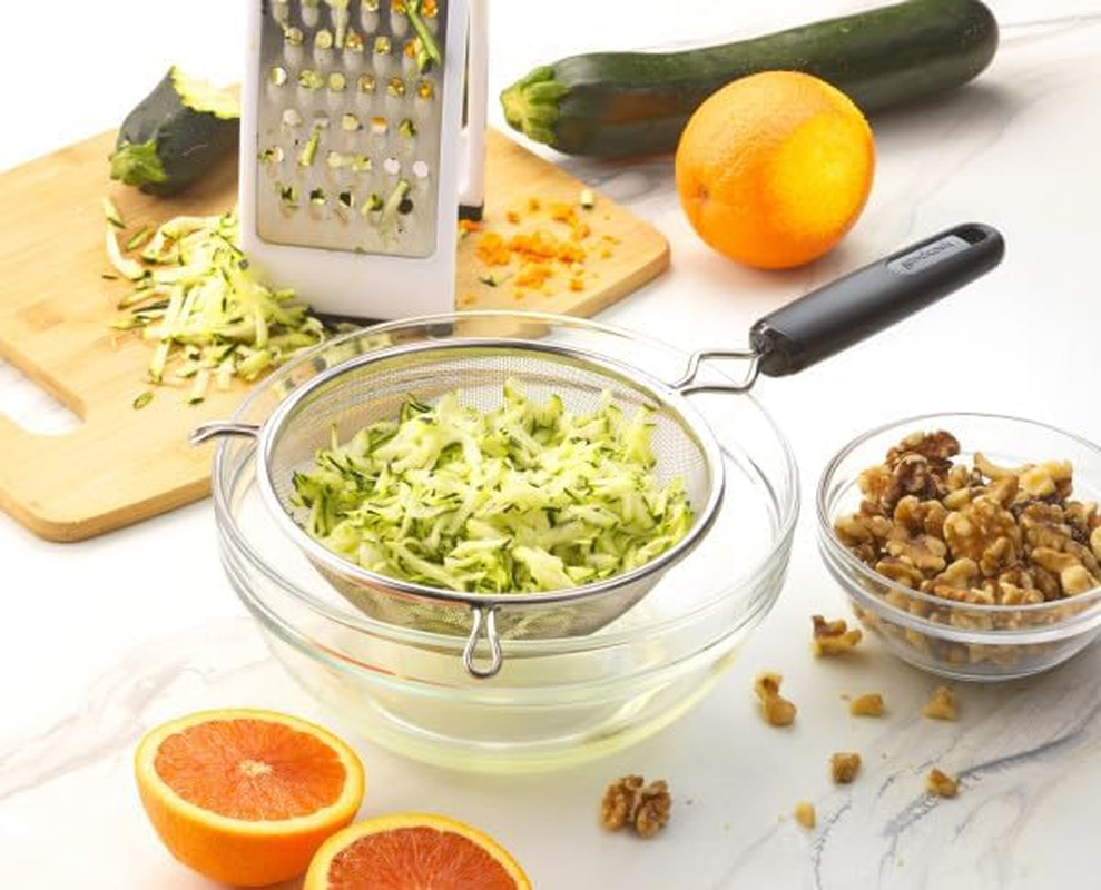 Everyday 6″ Mesh Strainer with Stainless Steel Mesh and Frame, Fine Mesh Sifter,