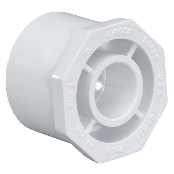 Manufacturer Varies PVC Reducing Bushing, Spigot x Socket, 3 in x 1 1/4 in Pipe