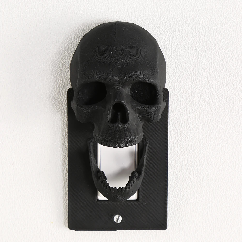 3D Skull Light Switch Cover Resin Gothic Horror Wall Plate Decor