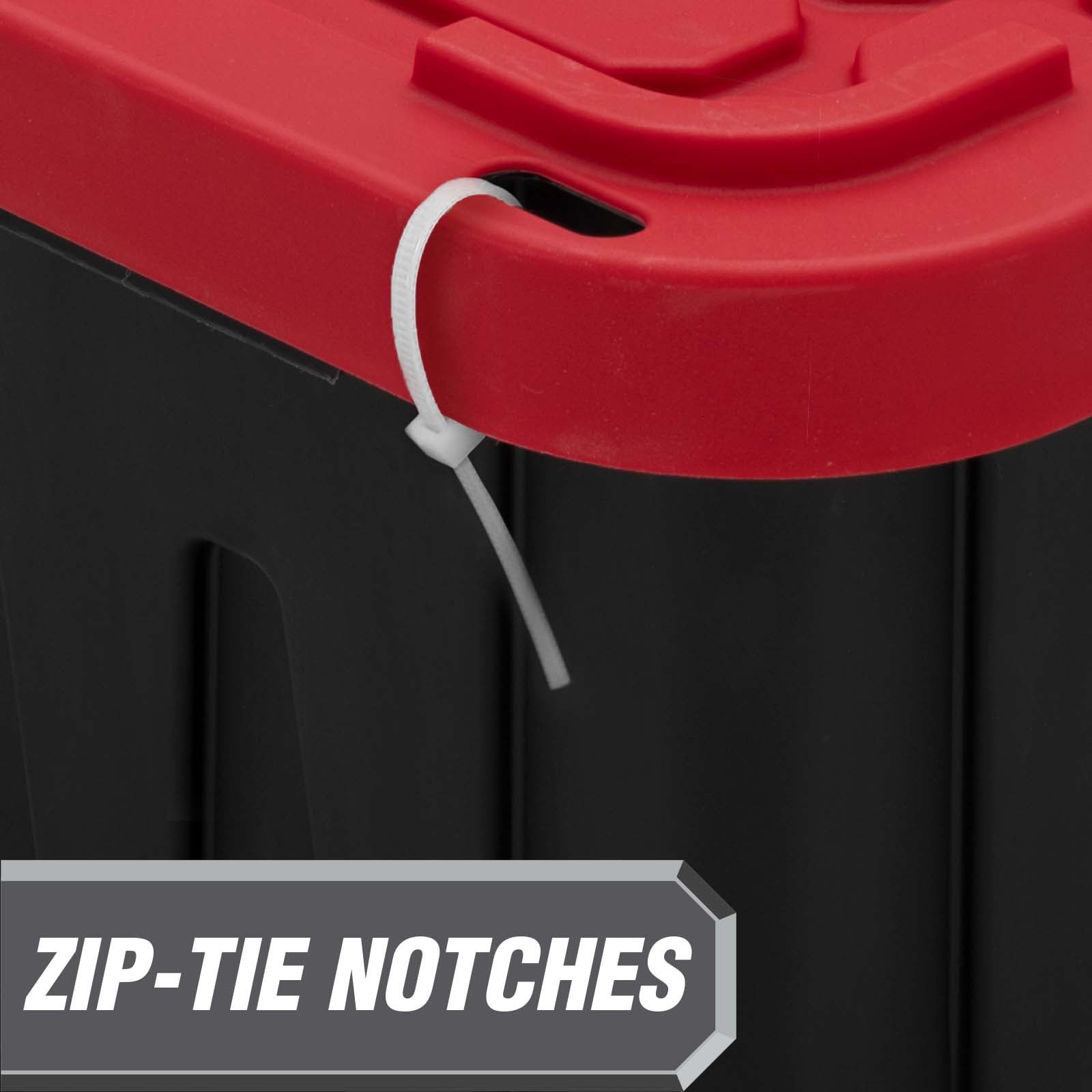 Hyper Tough 27 Gal Large Storage Bin Heavy Duty Plastic Container 6-Pack Black