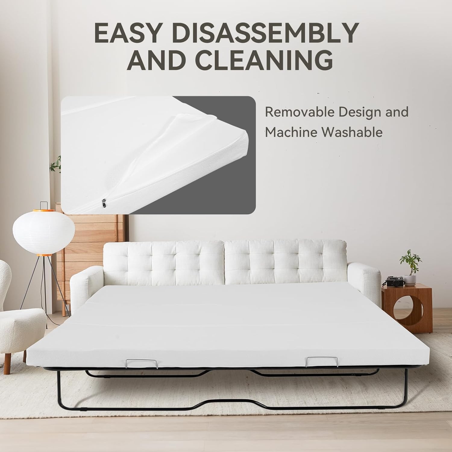 Foldable Sofa Bed Replacement Mattress Memory Foam 4″ Pull Out Sofa Bed Mattress