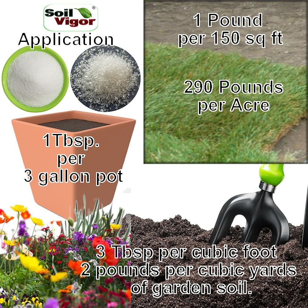 Soil Vigor 1 Pound Super Absorbent Polymer for Indoor Outdoor Plants