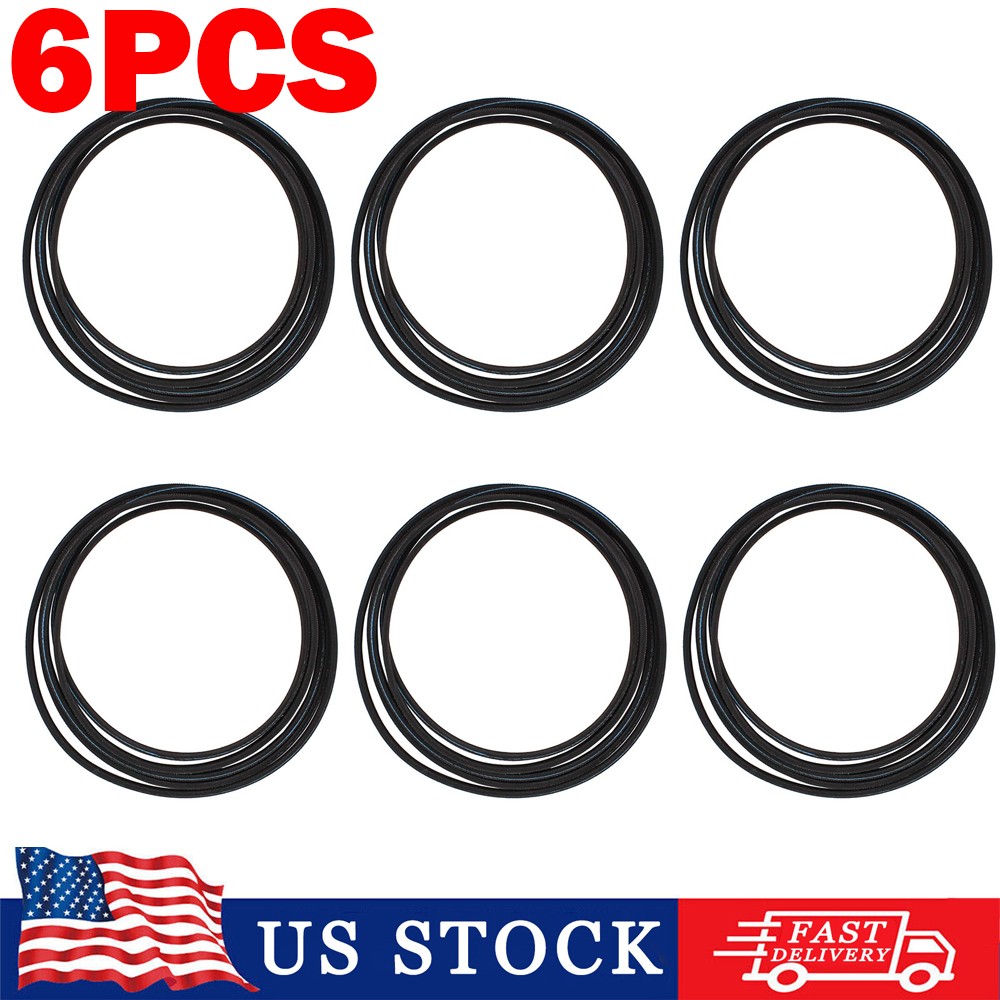 (6 Pack) 341241 Dryer Belt for Whirlpool, Kenmore and more AP2946843, PS346995