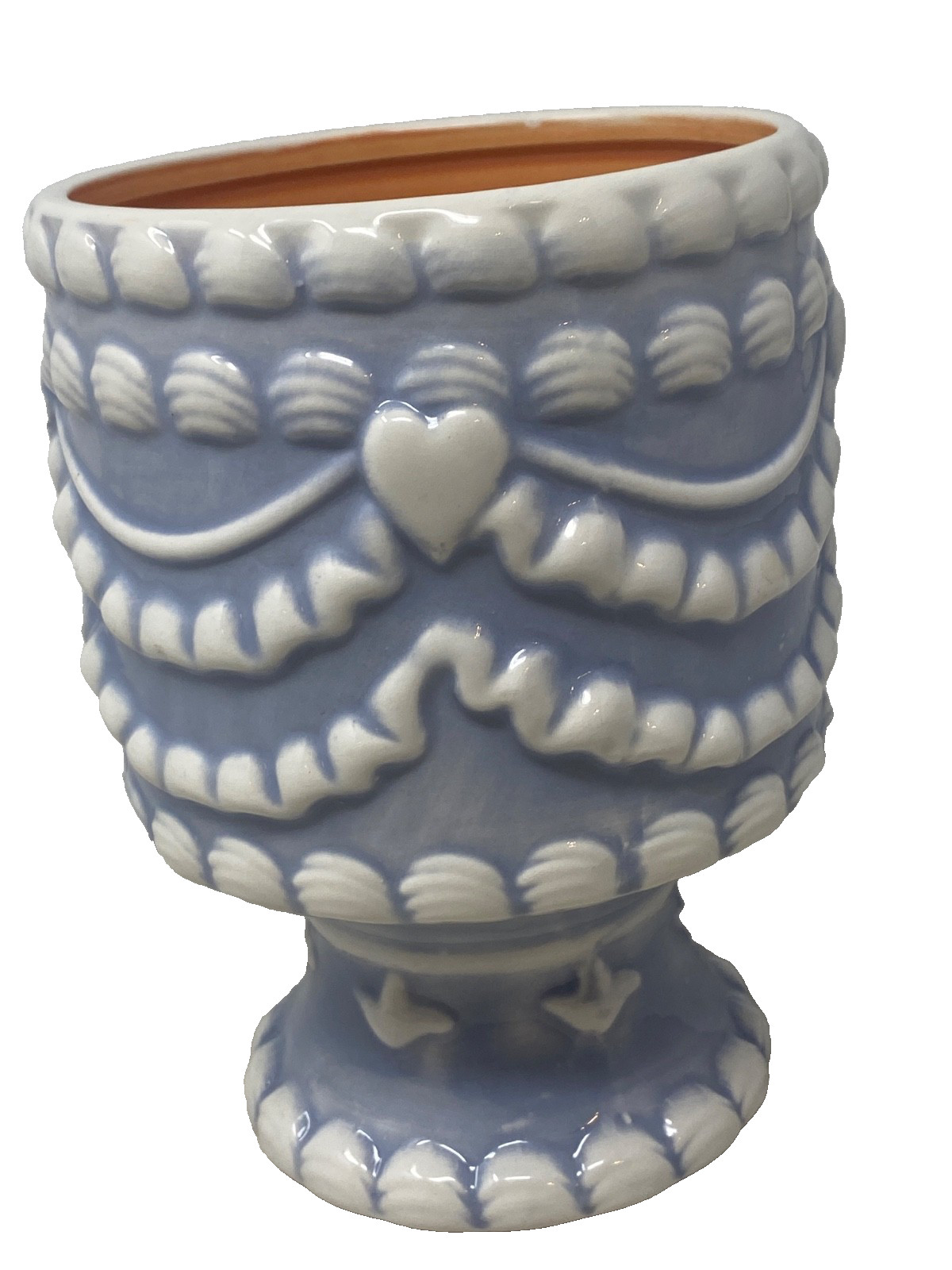 Room 2 Room Blue Cake Vase Home Decoration 4.65″ x 4.65″ x 6.20″