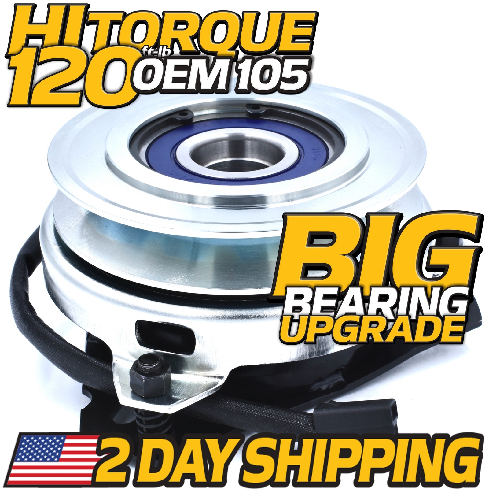 HiTorq 120ftlb (OEM105) PTO Clutch for Cub Cadet 1170 1180 1515 1517 1527 LT1018