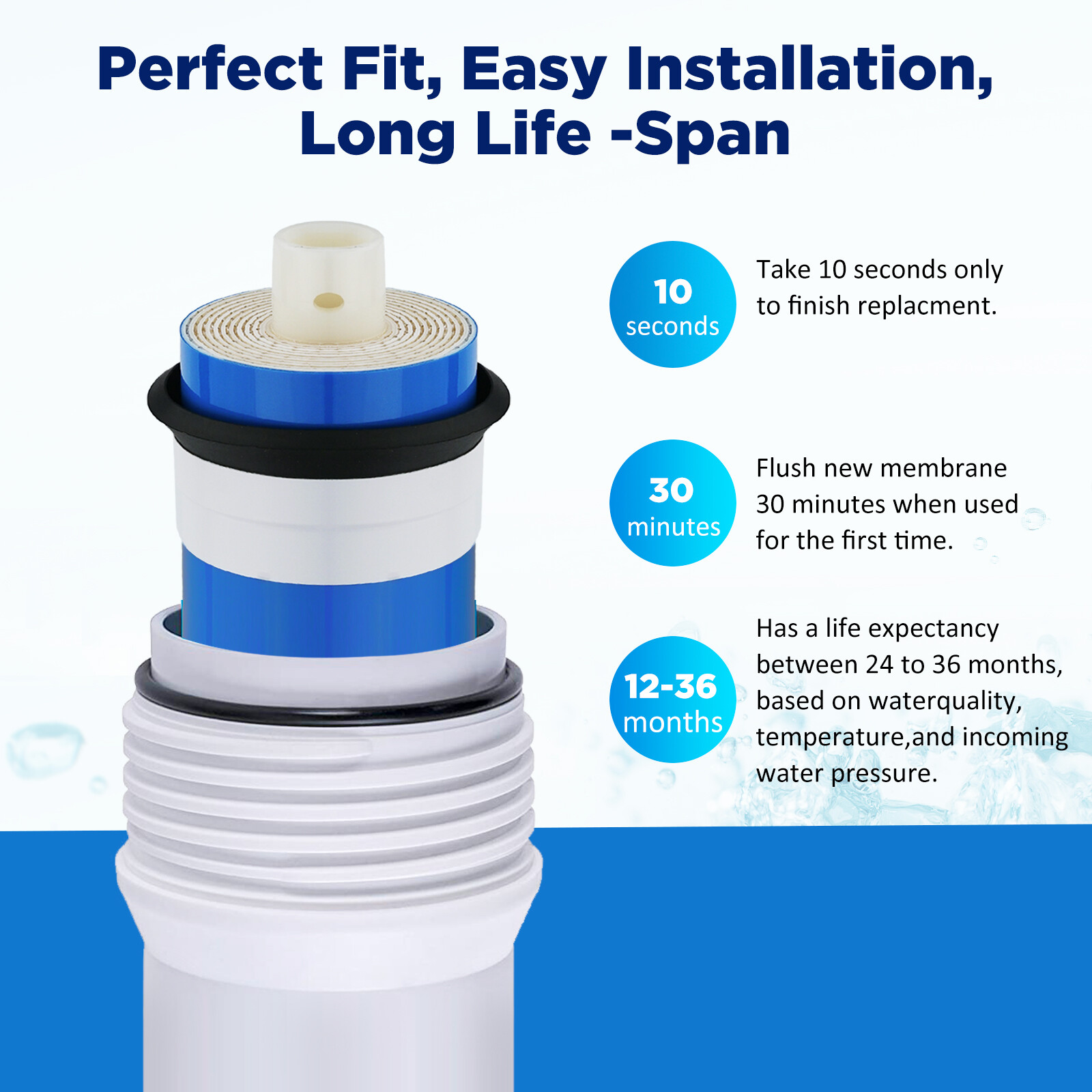 600 GPD RO Membrane Maple Syrup Reverse Osmosis System Water Filter Replacem G1N