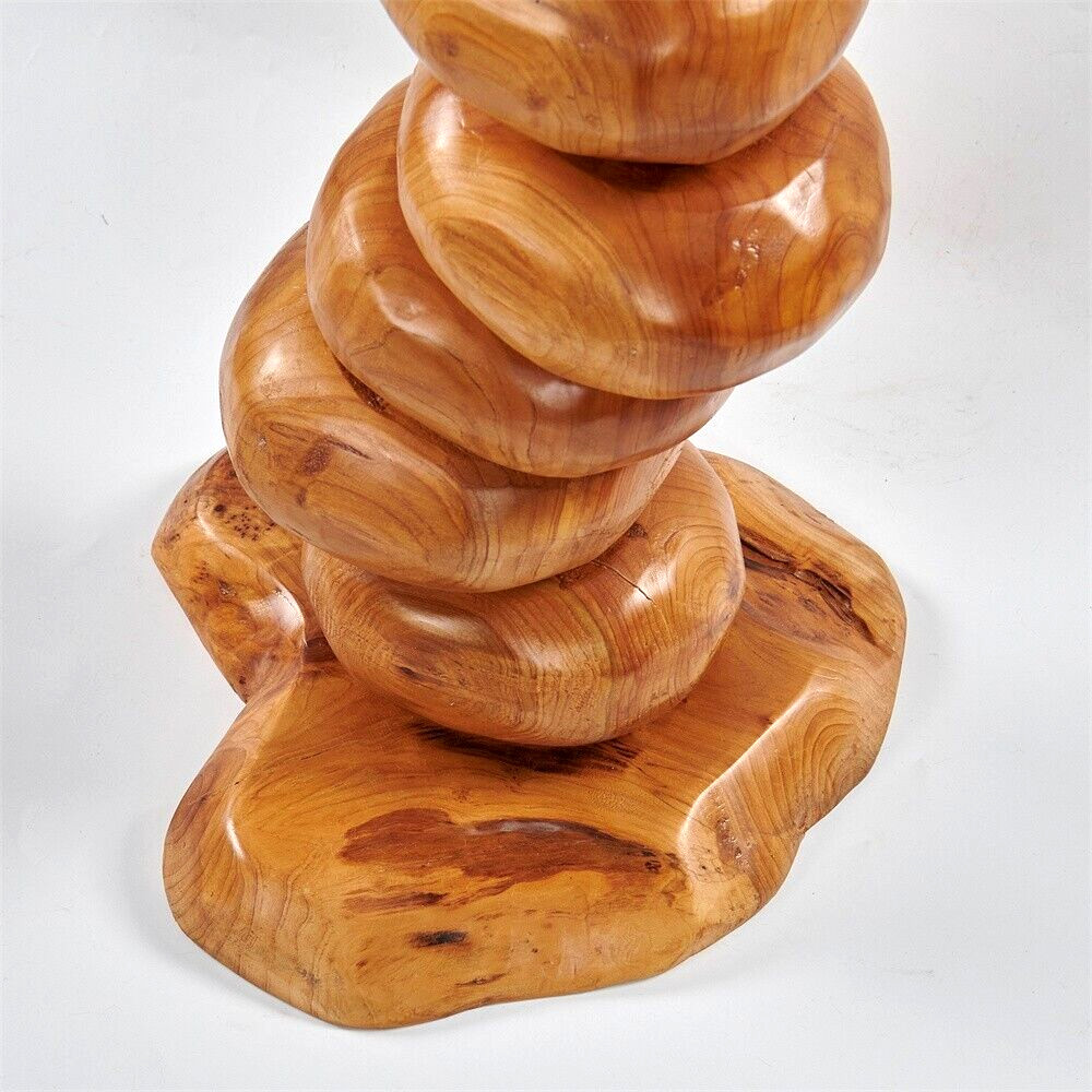 GREENAGE Cedar Roots Multibeads Stand Stool Tree Stump Side Table 23.6″ H Rustic