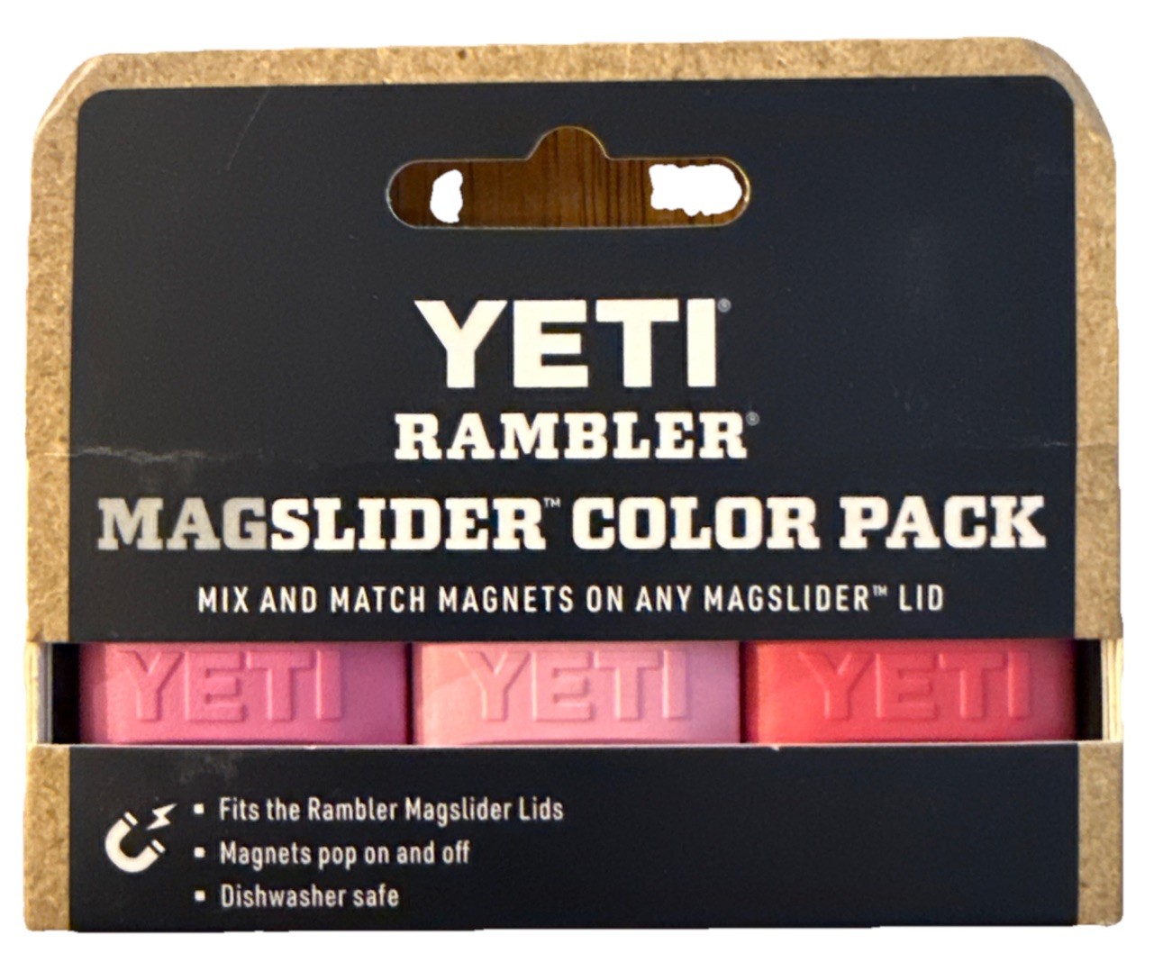 YETI Rambler Magslider Color Pack Magnets Power Pink Trio 3 Pack New