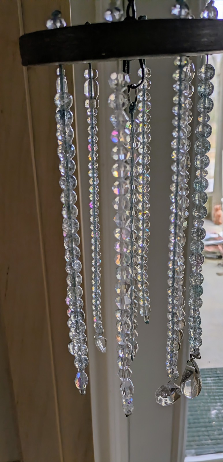 Hand Beaded Suncatcher / Mobile Assorted Colorful Beads for patio or any room