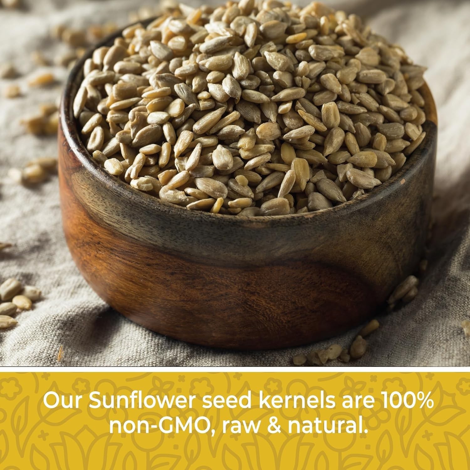 Sunflower Seeds Raw 2lbs – Unsalted to Eat – Shelled…