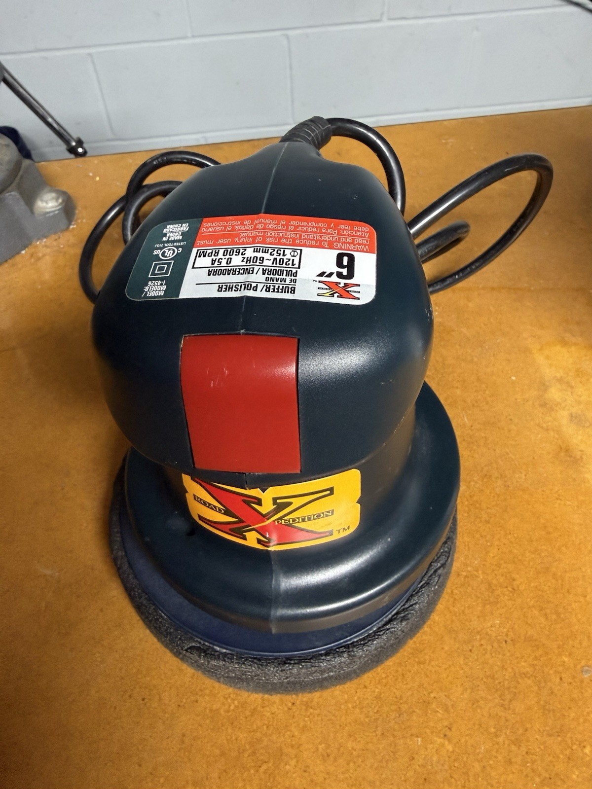 🔥🔥🔥6″ Palm buffer/Polisher, ROAD XPEDITION, electric corded 120 volts, 60 hz