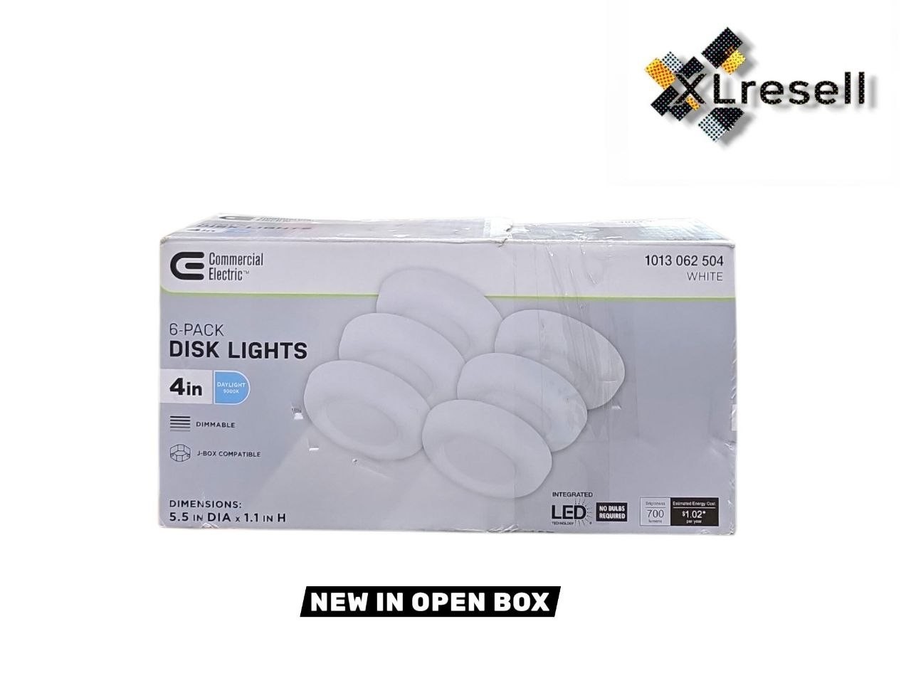 Commercial Electric 6-Pack 4 in. LED Surface Mount Downlight Flush Mount Disk