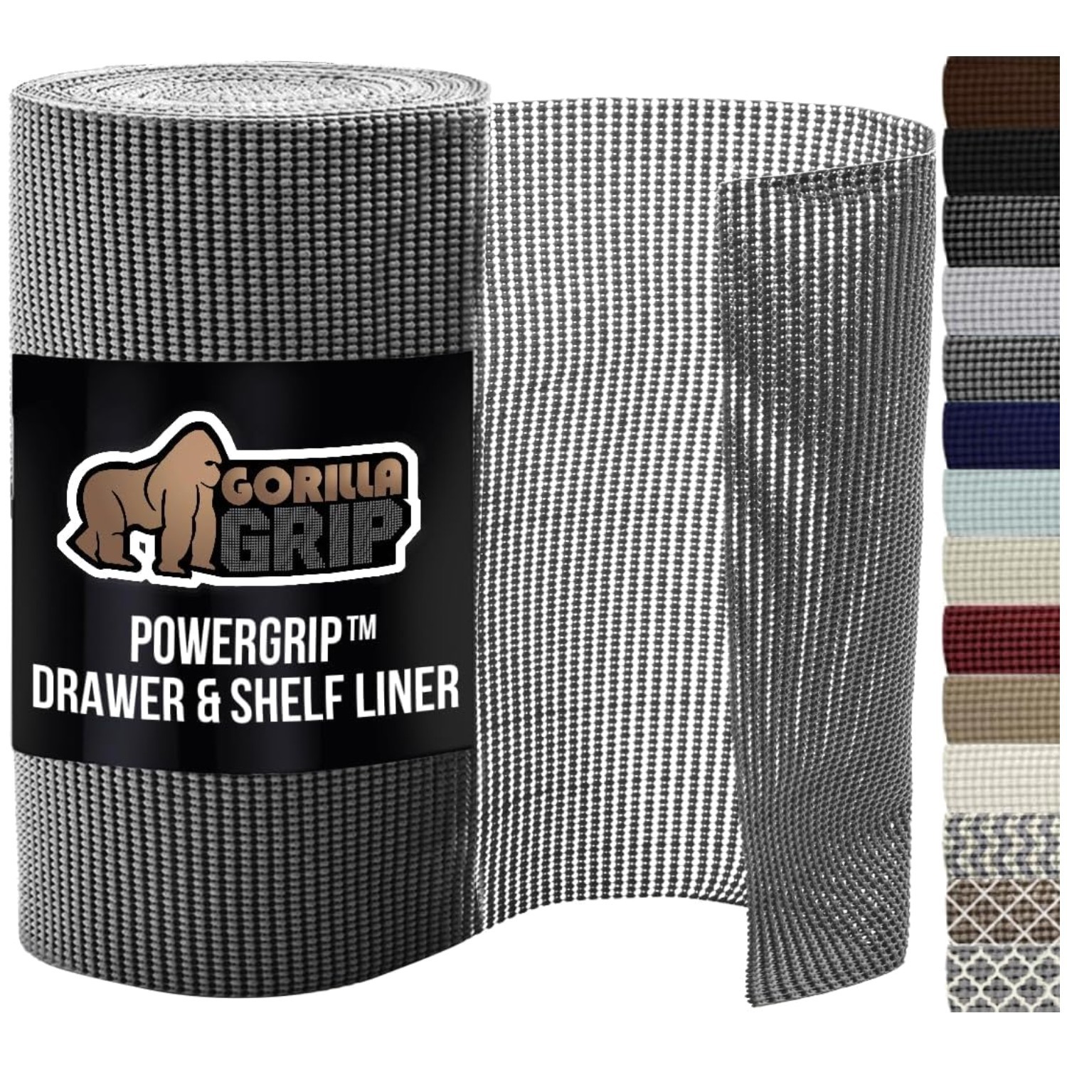 Strong Hold Non-Adhesive Liner, Protects Cabinets, 12″ x20′