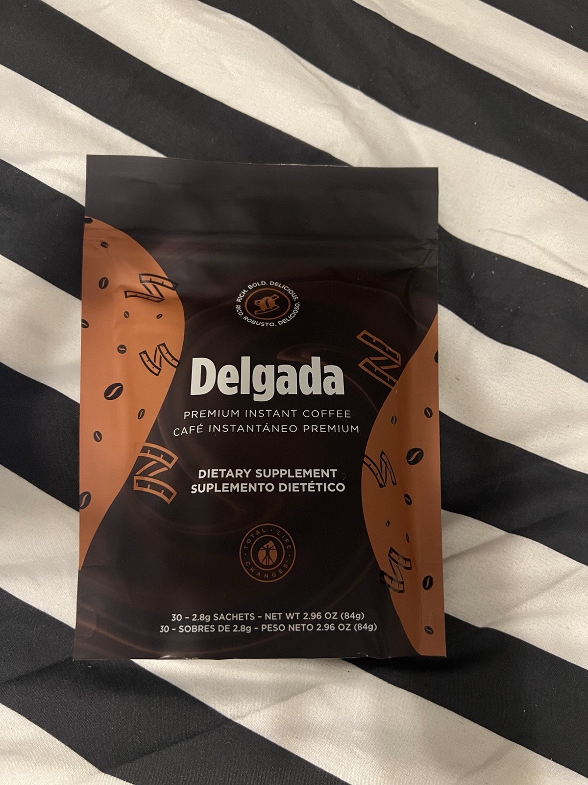 Total Life Changes Delgada Instant Coffee Dietary Supplement 30 Sachets