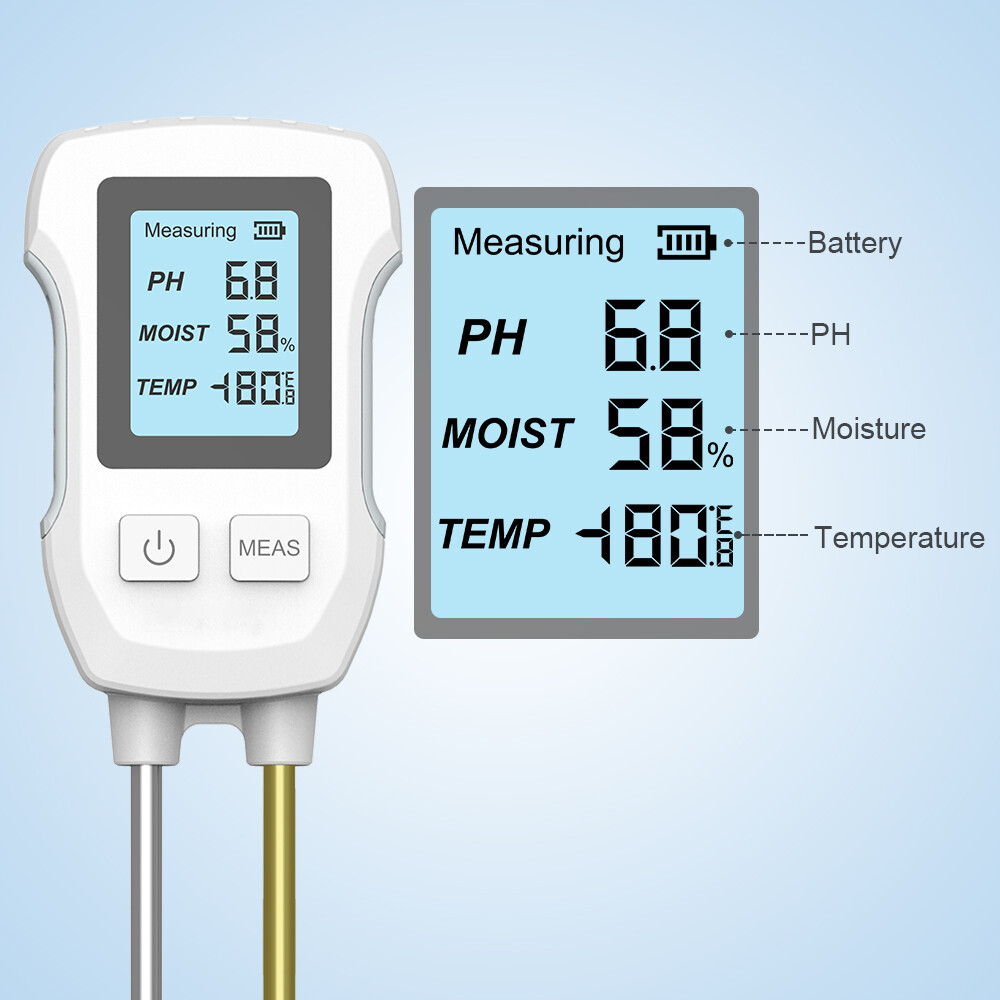 3in1 Soil PH Value Ambient Temperature Humidity Test Meter Gardening Tools W4D0