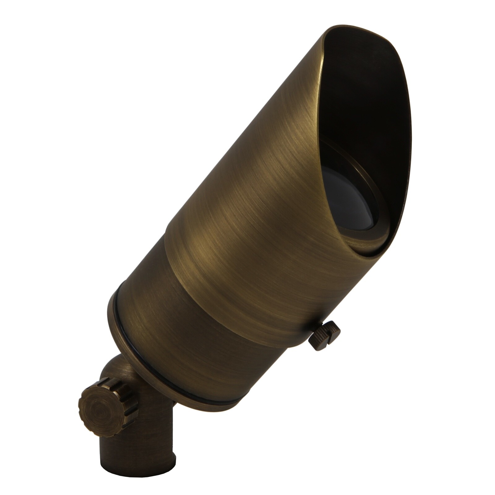 Lightkiwi Adjustable Focus Spotlight for Low Voltage Landscape Lighting [Brass]