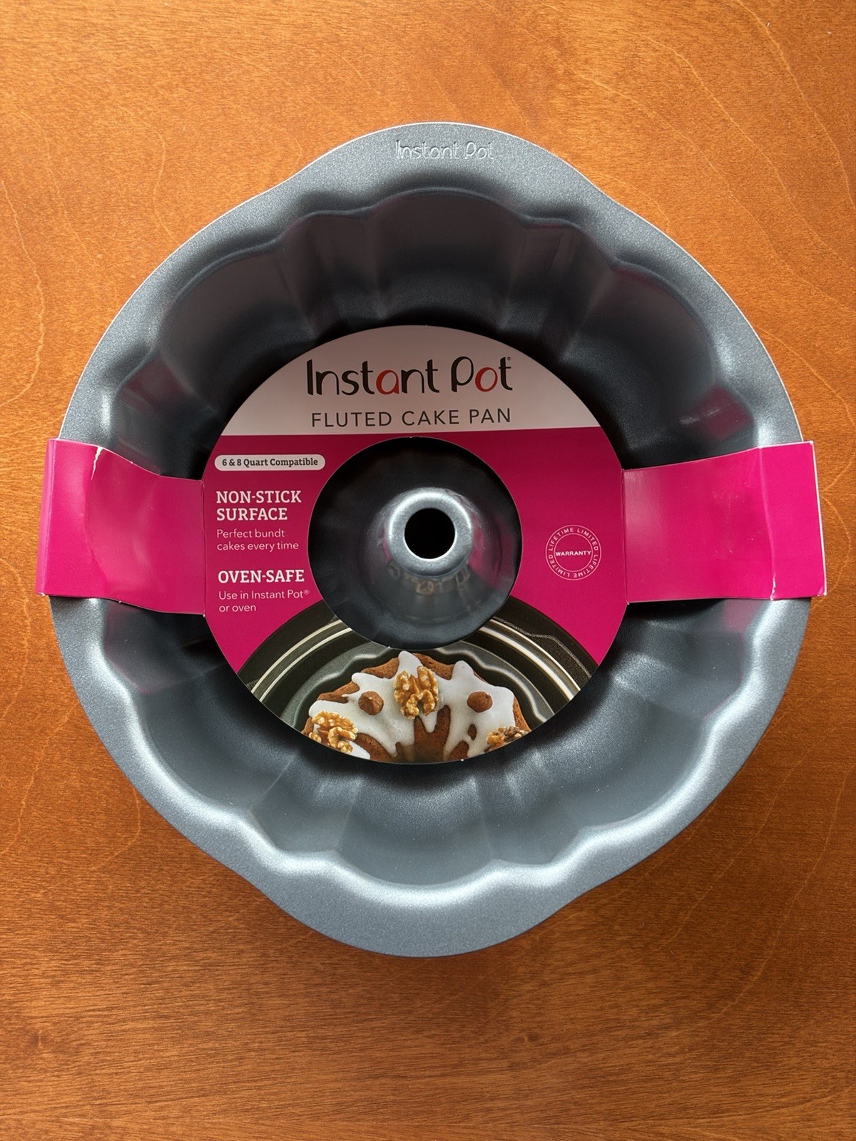 Instant Pot Fluted Bundt Cake Pan 6-8 Quart Compatible Non-Stick Oven-Safe New