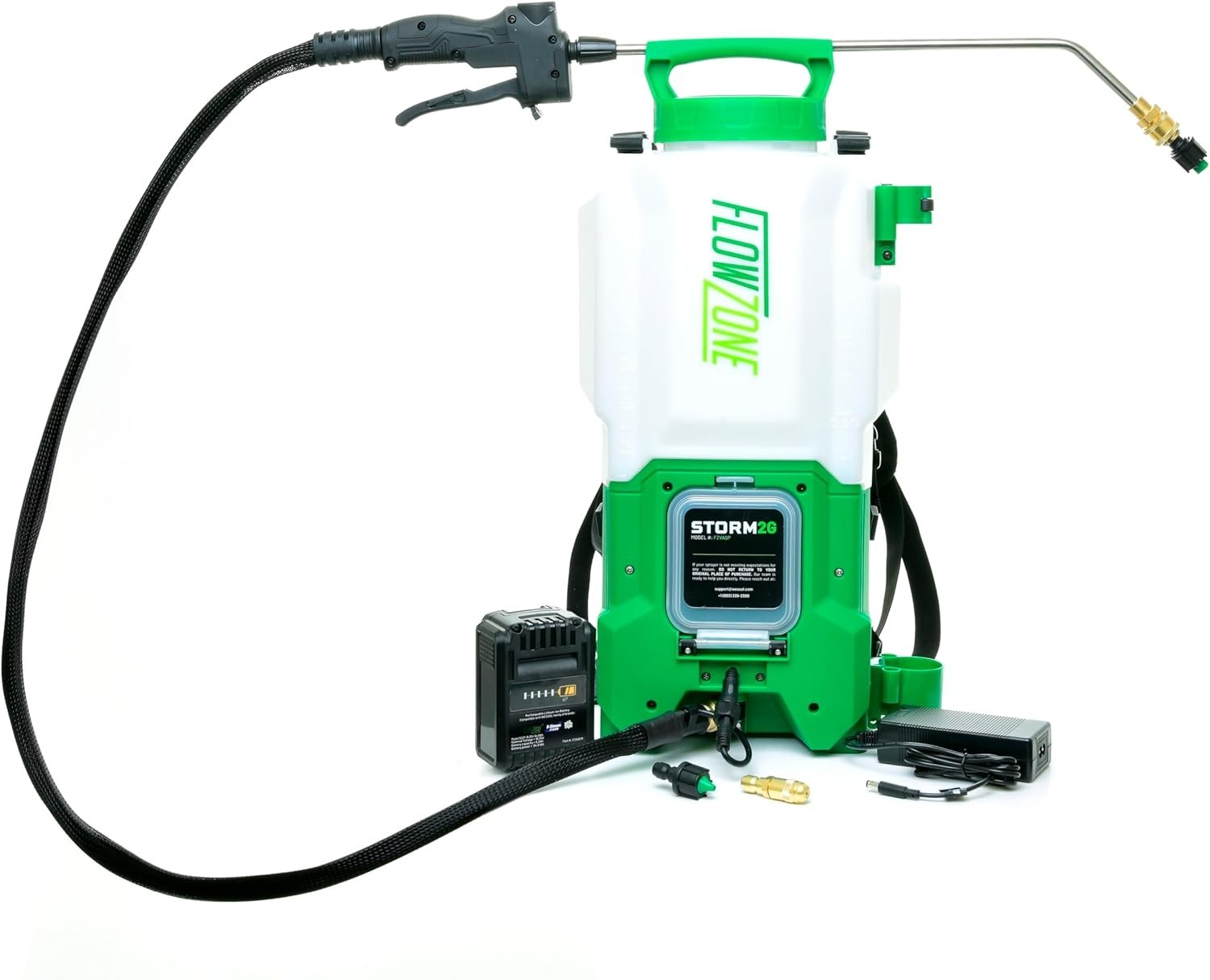 FlowZone Storm FZVAQP 2-Gal Battery Backpack Sprayer SwapTank Variable Pressure
