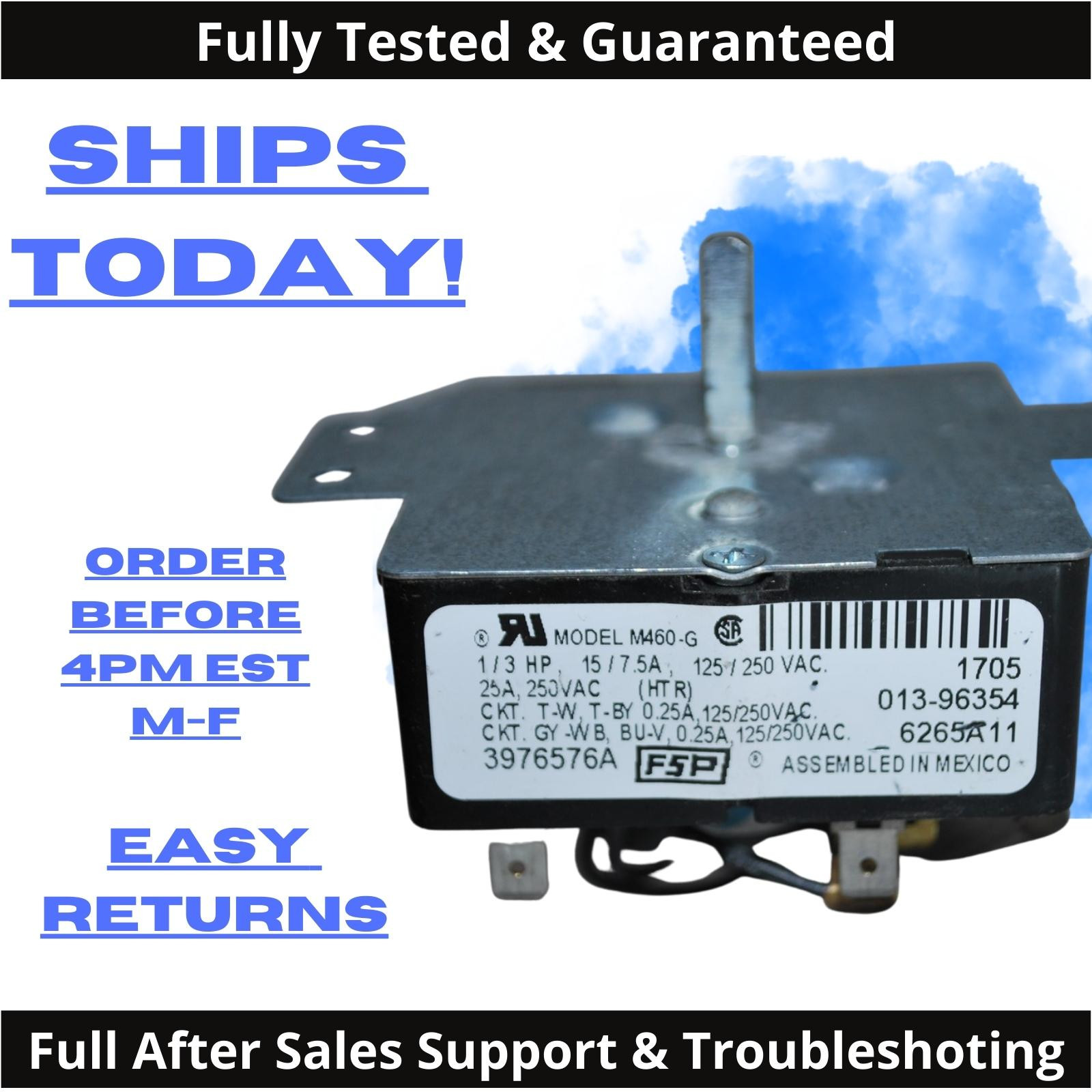 Genuine OEM KENMORE Dryer Timer 3976576A or 3976576 A WP3976576 AP6009025 FSP
