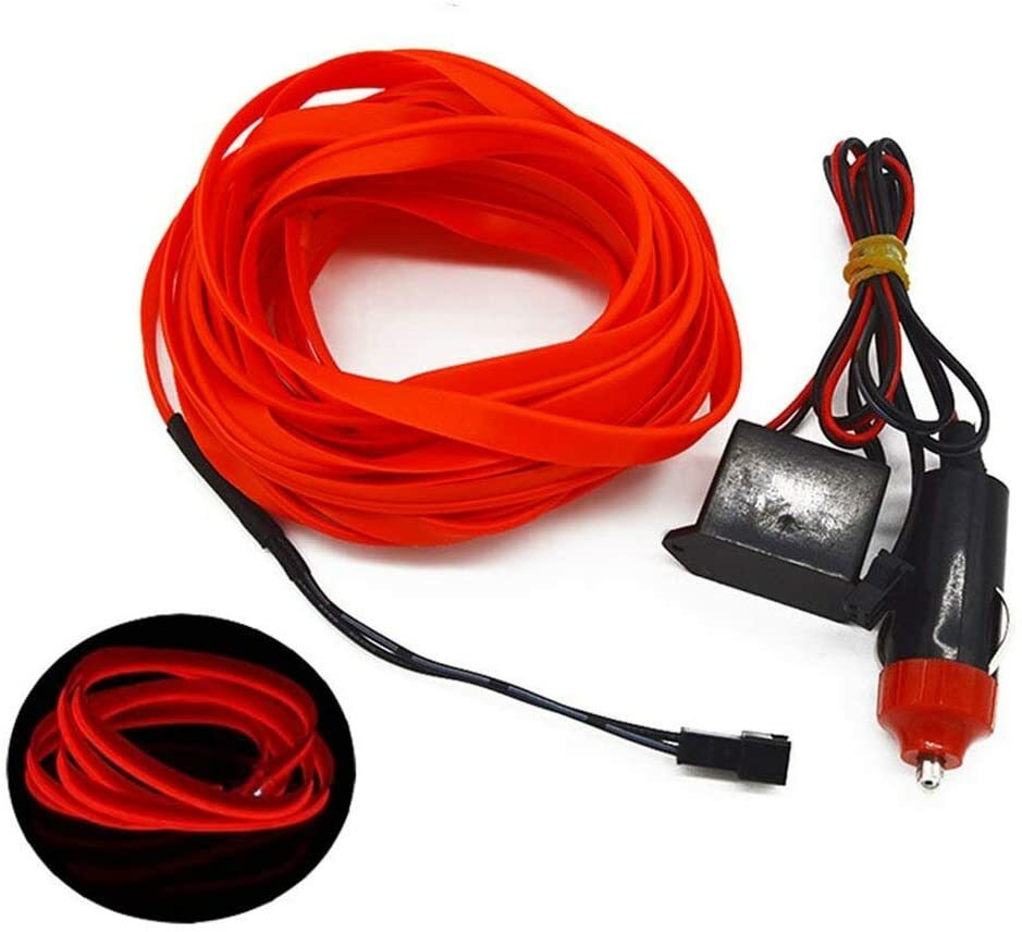 Neon LED Light Glow EL Wire String Strip Rope Tube Decor Car Party + Controller