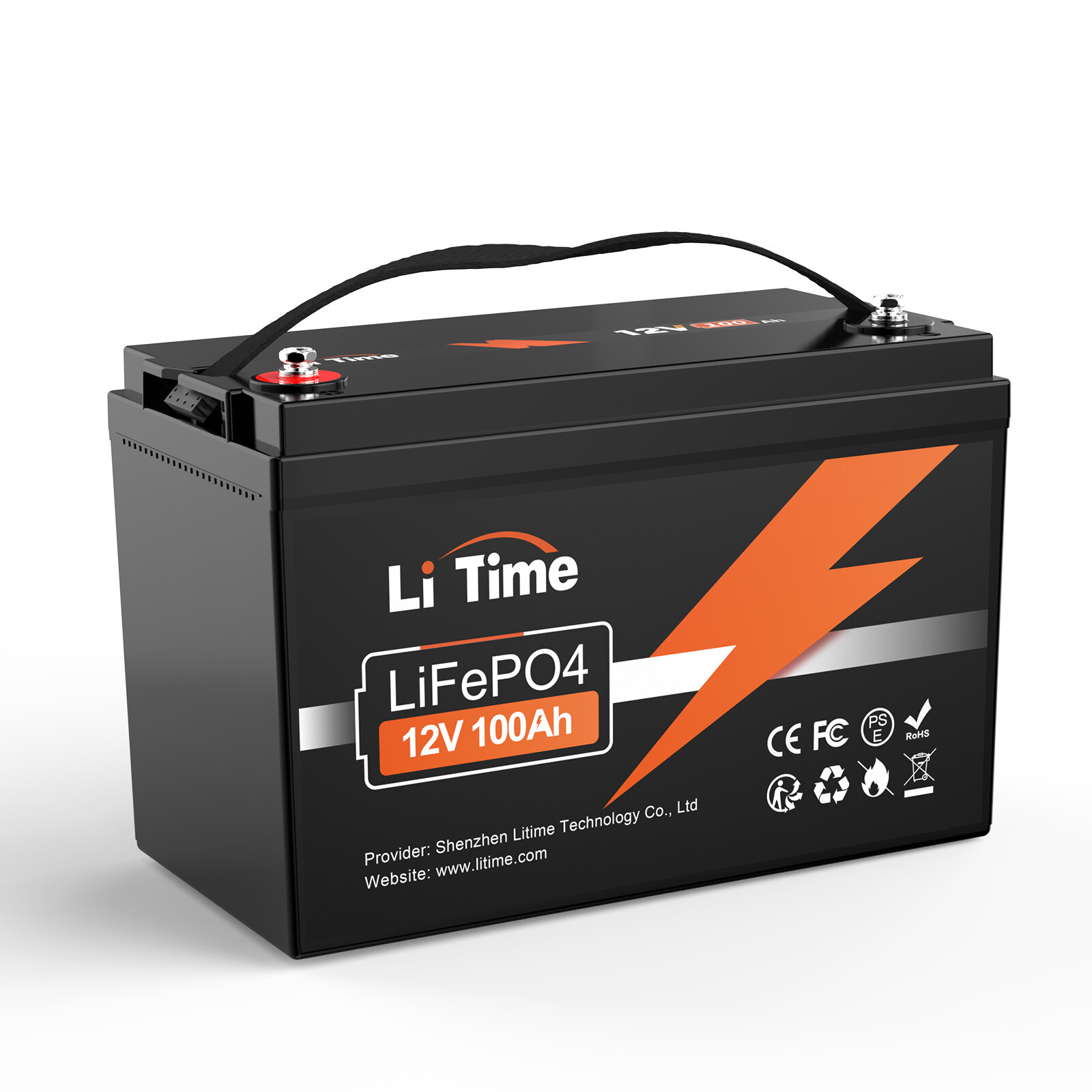 LiTime 12V 100Ah 200Ah 320Ah 460Ah LiFePO4 Lithium Battery Deep Cycle for RV Lot
