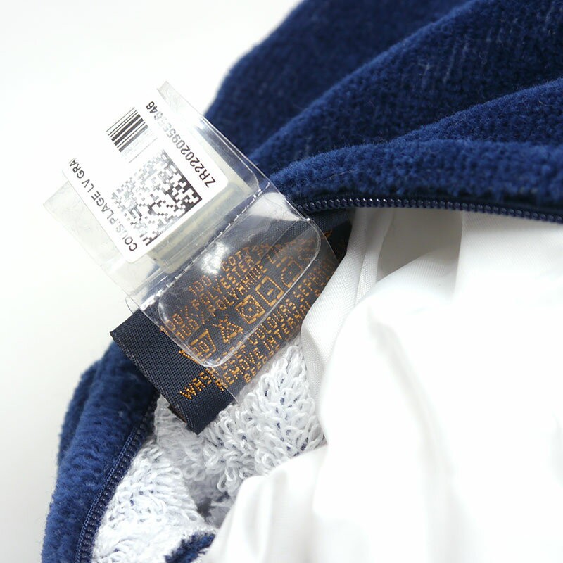 Louis Vuitton Square Cushion Coussin Plage LV Graphic M77626 Blue White Cotton
