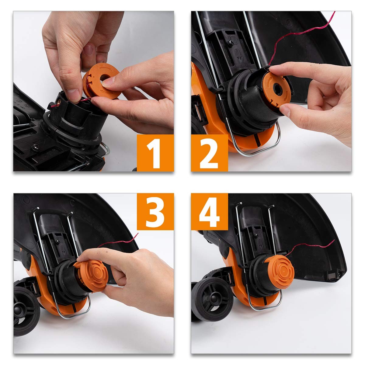 Worx WA0010 Weed Eater String Spool 6/12 Pack Pre-Wound Trimmer Line