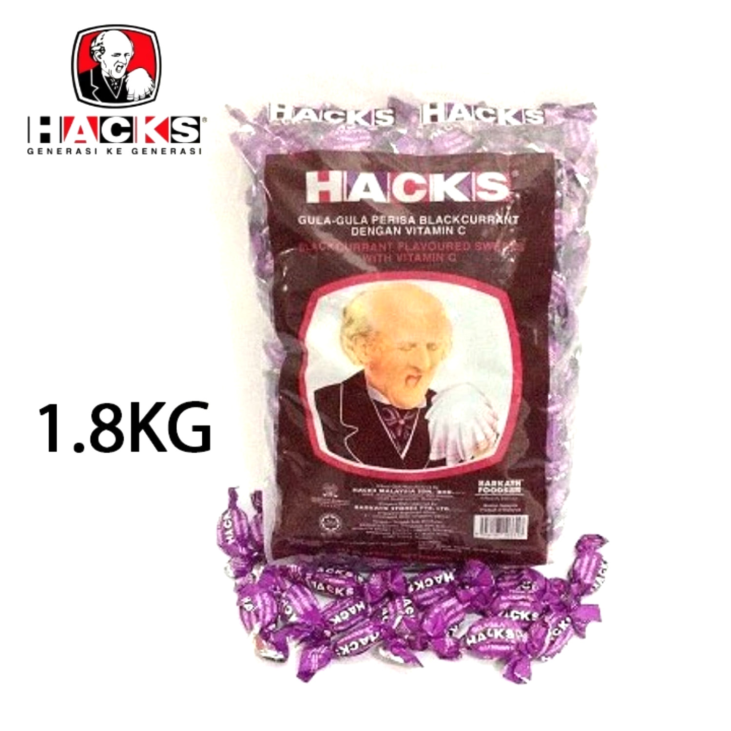 HACKS Cough Drops 1.8kg Bulk Menthol Sweets – Choose Your Flavor – Fast Shipping