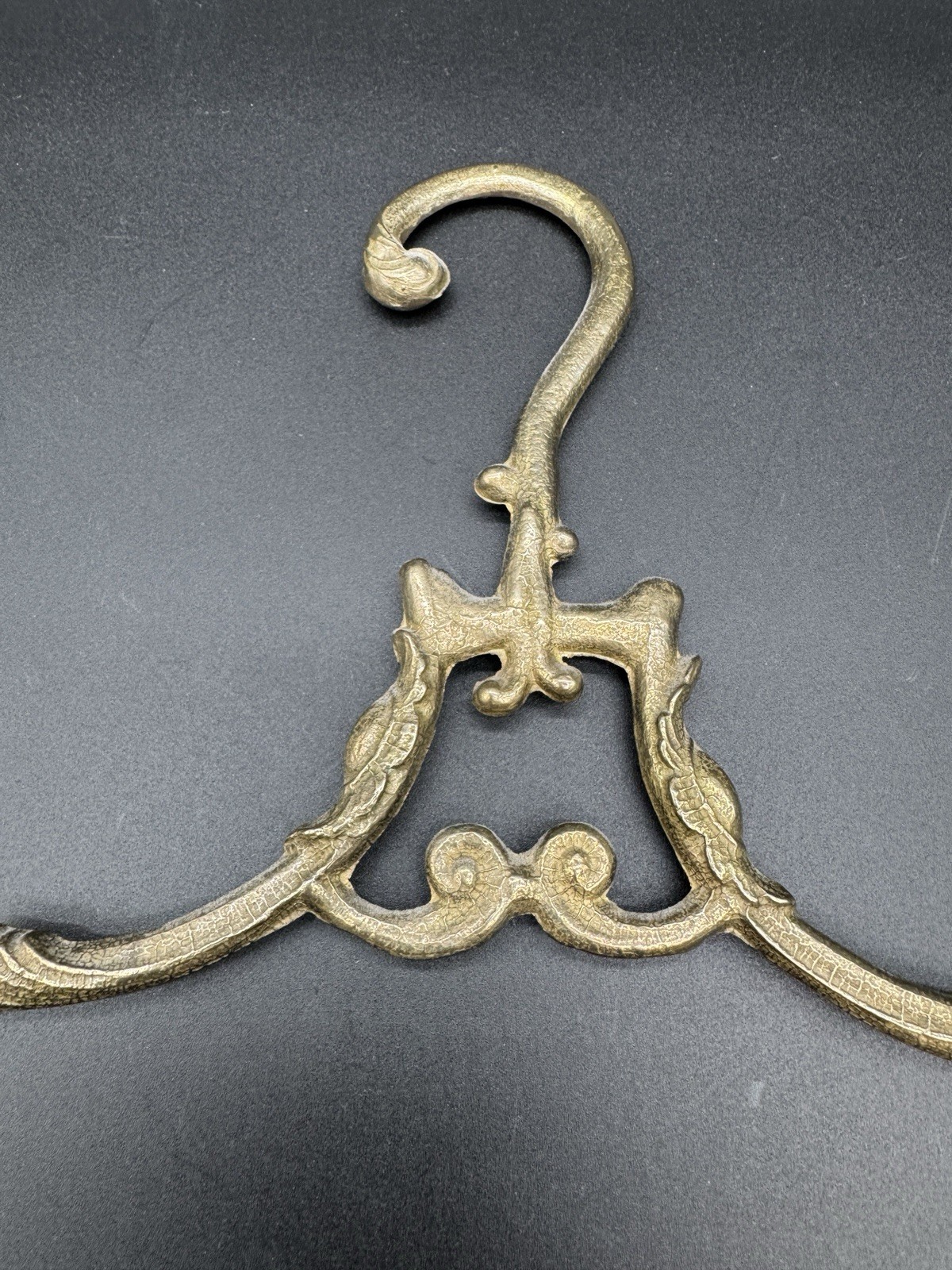 Solid Ornate Brass Clothes Hanger Bridal Victorian Hollywood Regency Display