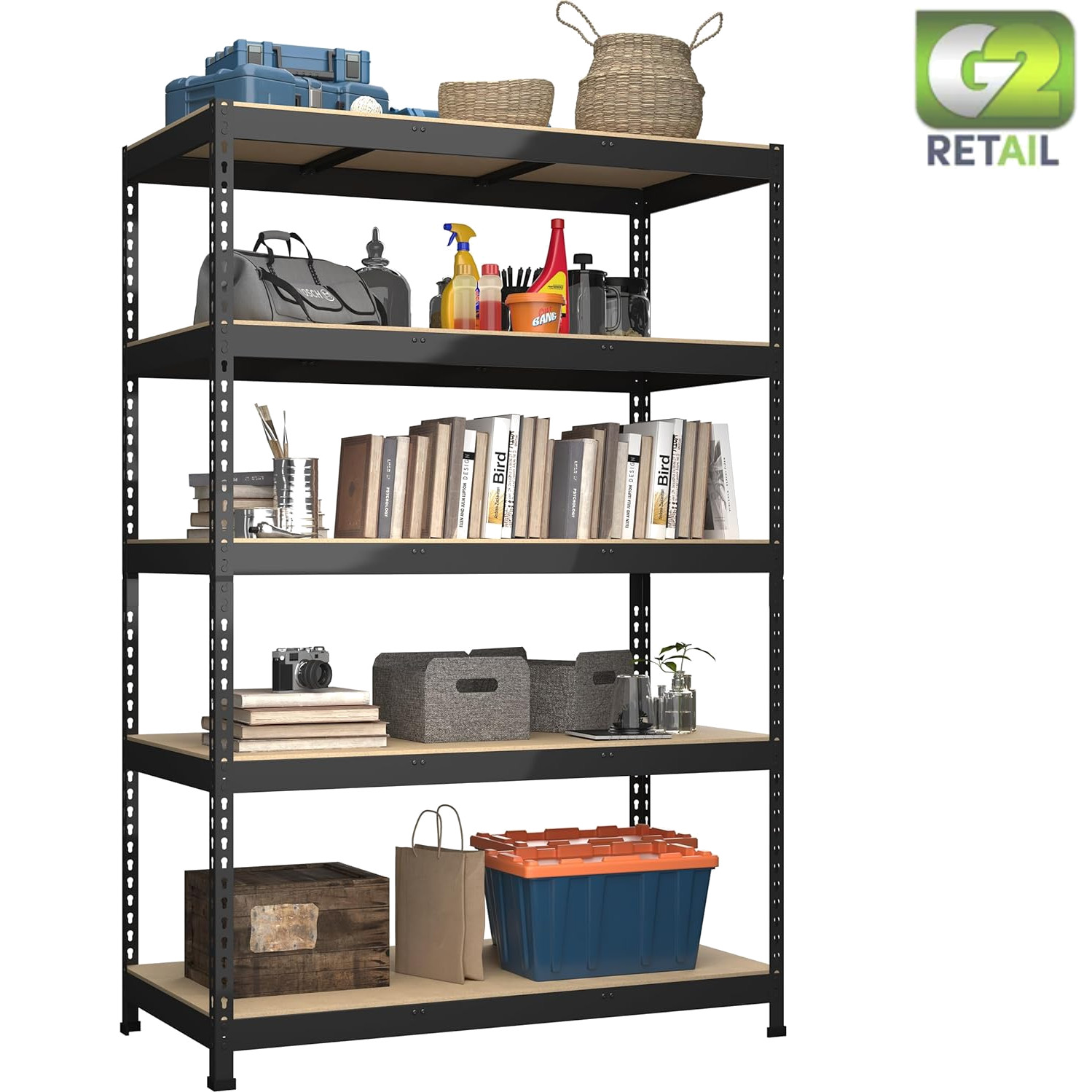 Adjustable Storage Organizer Shelves Pantry Garage Closet 48″ W x 24″ D x 72″H