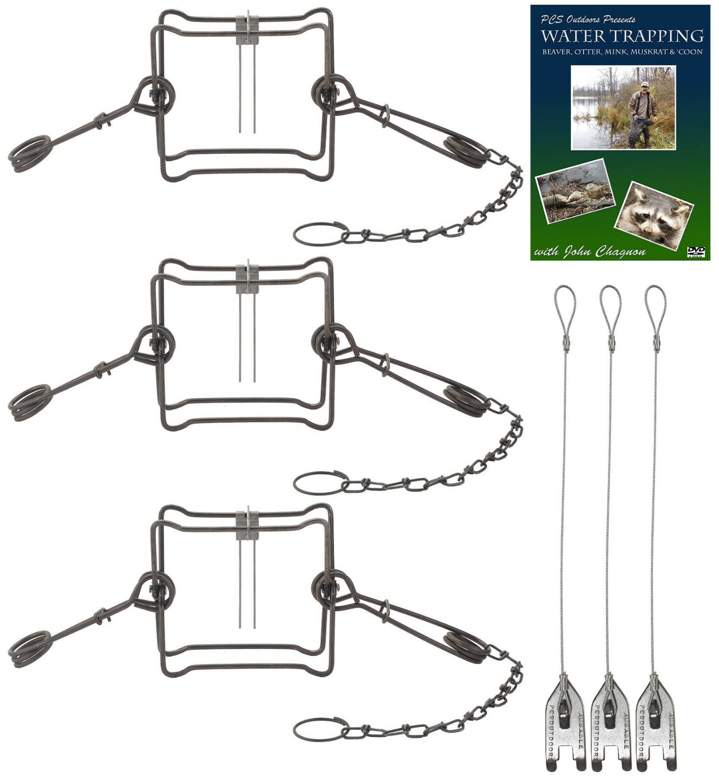 (3 Pack) Duke #220 DS Body Grip Value Package with DVD and Cable Stakes