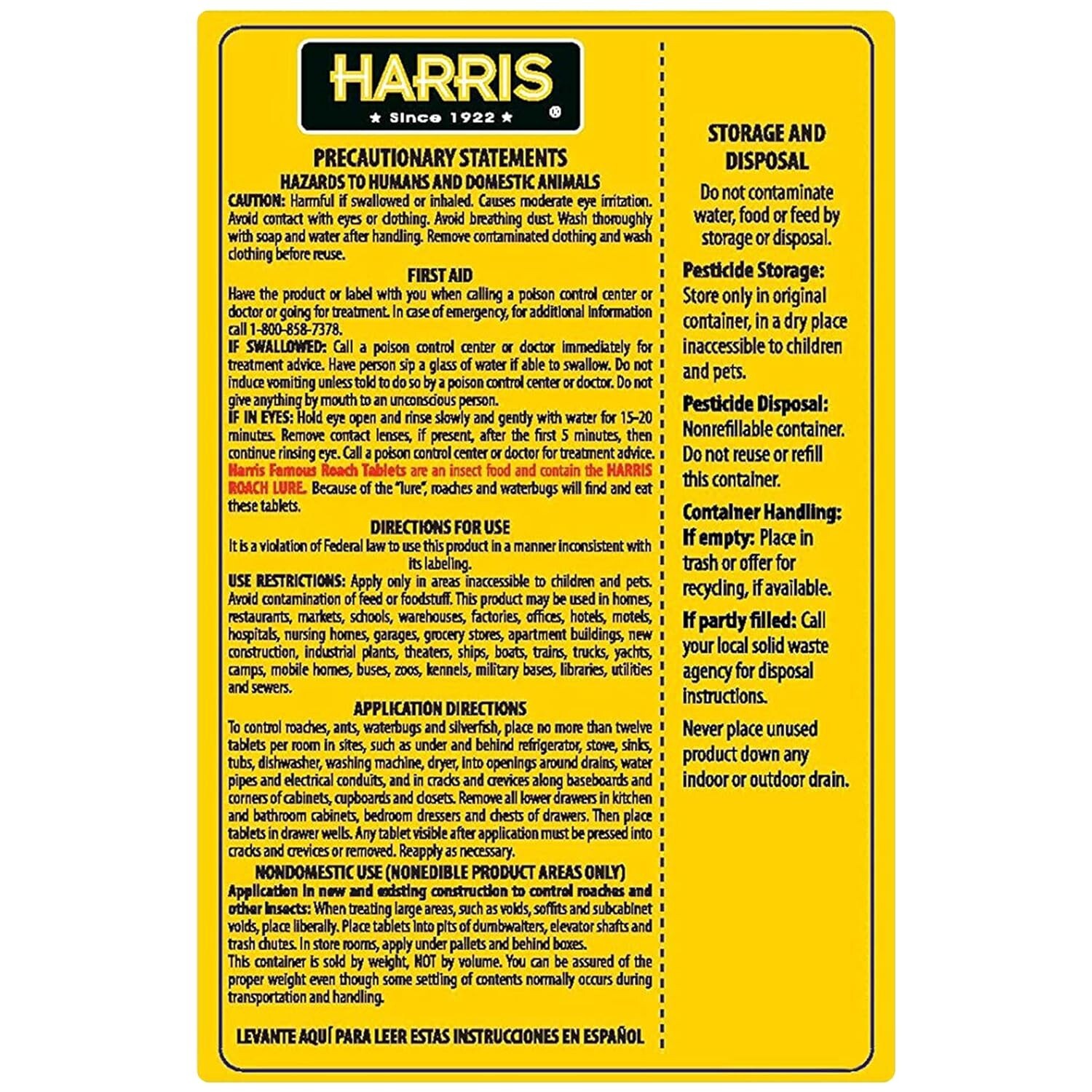 Harris Roach Tablets, Boric Acid Roach and Insects Killer with Lure, Alternative