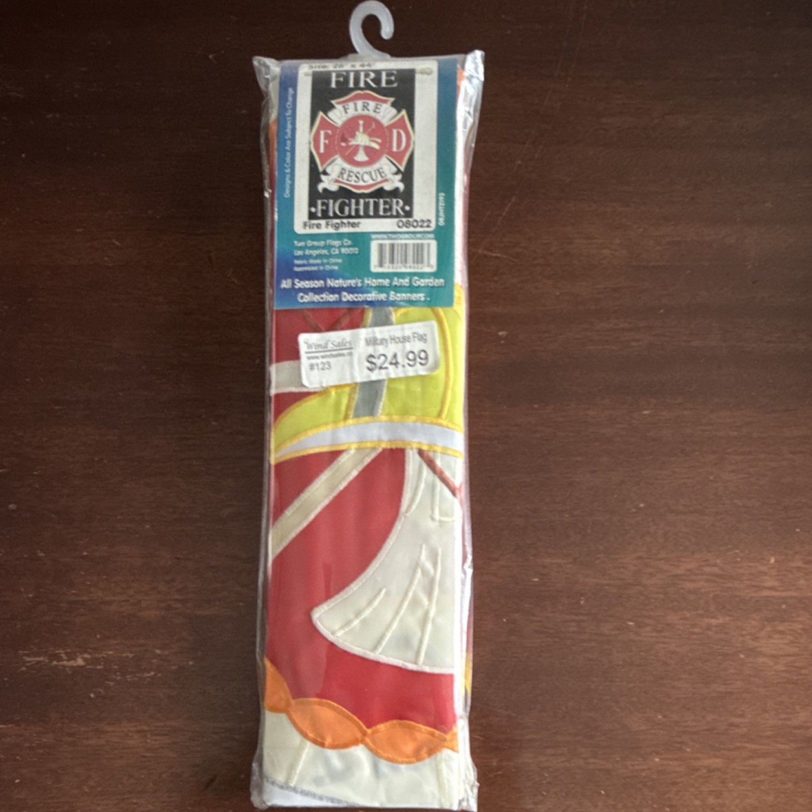 Firemen Firefighter 28×44 Polyester Flag is two sided & stitched